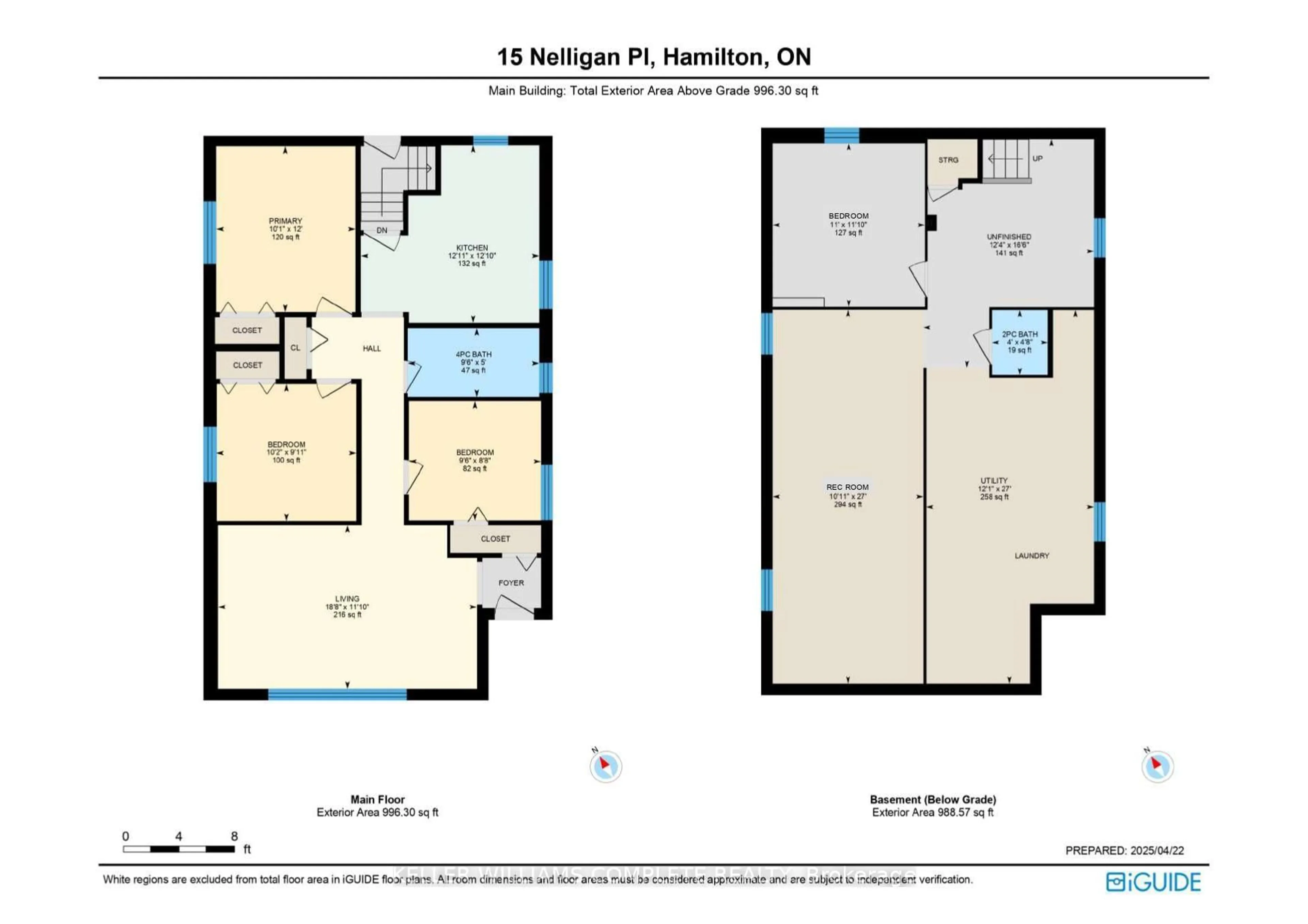 Floor plan for 15 Nelligan Pl, Hamilton Ontario L8K 4X6