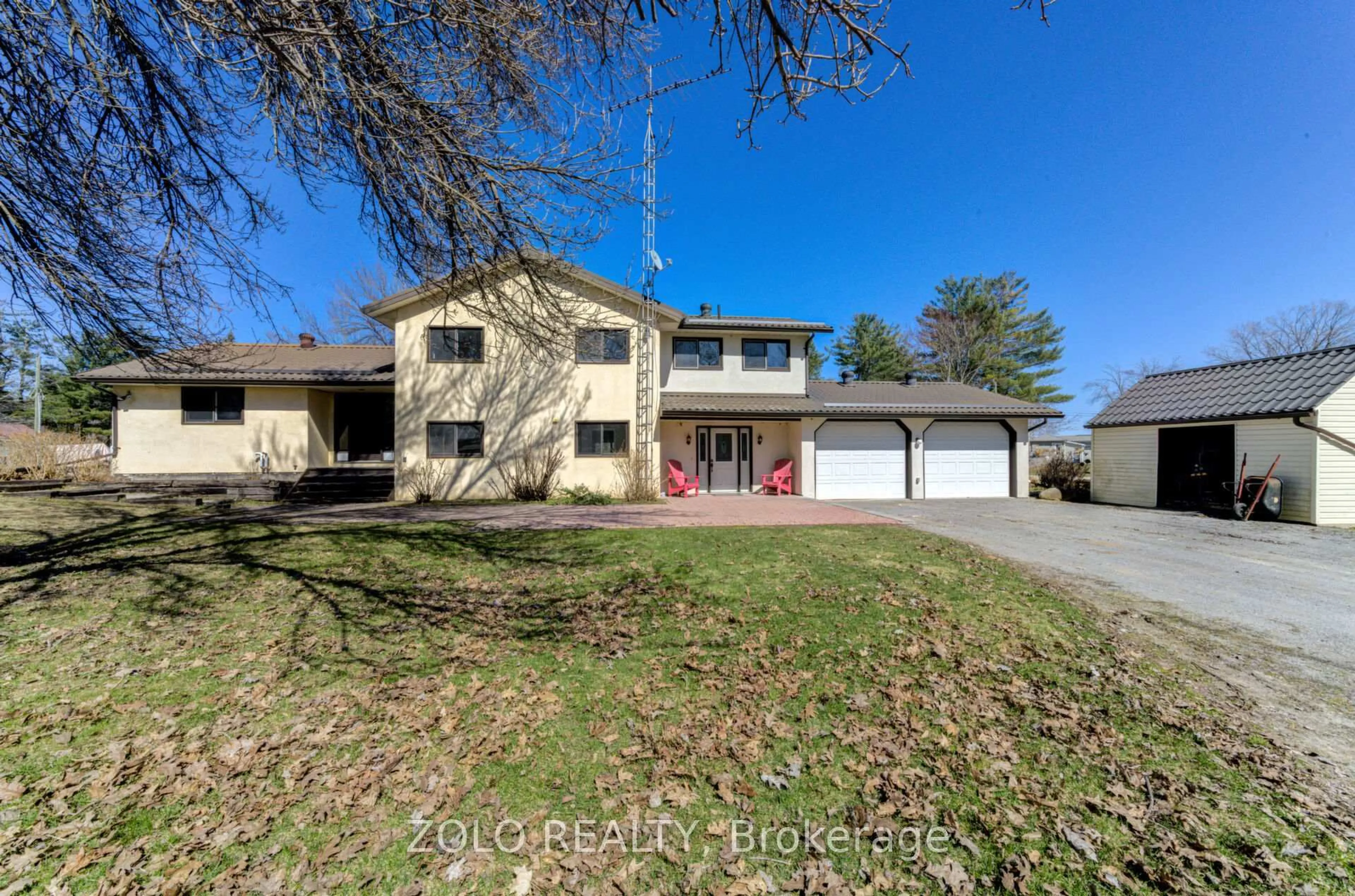 A pic from outside/outdoor area/front of a property/back of a property/a pic from drone, street for 42 Marlene Lane, Kawartha Lakes Ontario L3Z 2B6