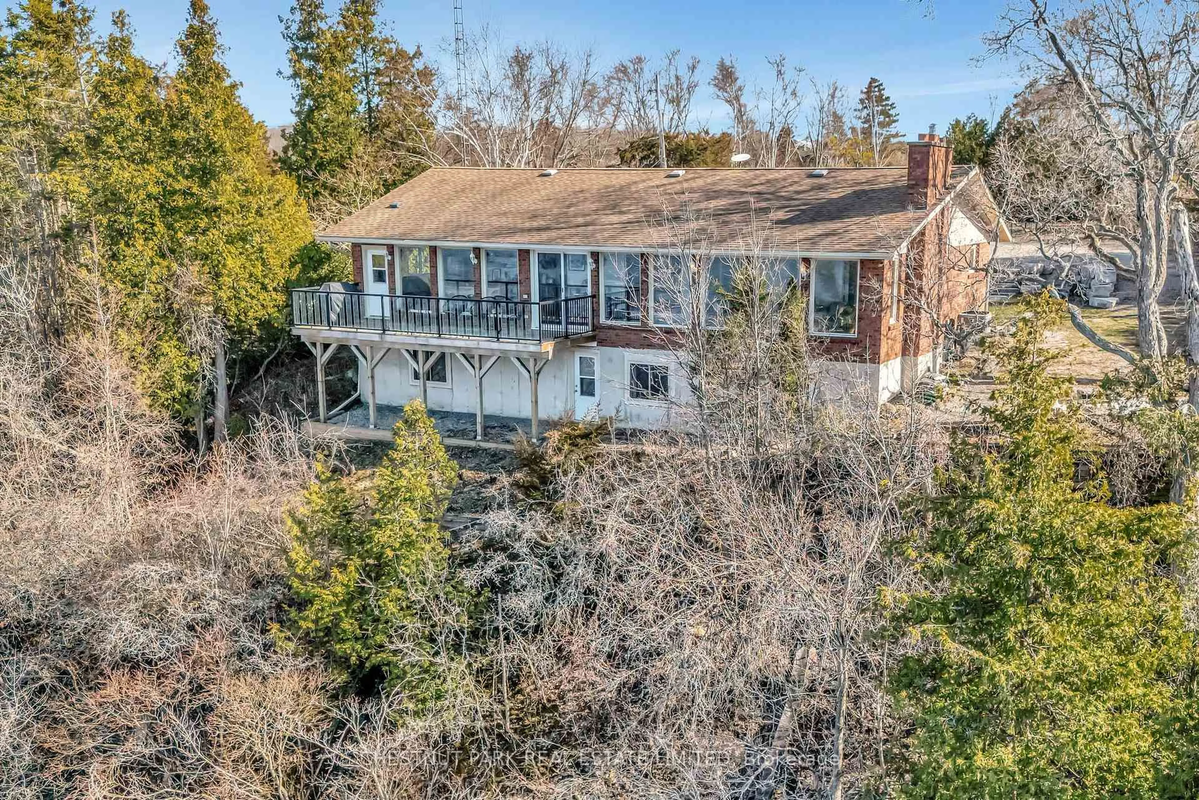 A pic from outside/outdoor area/front of a property/back of a property/a pic from drone, water/lake/river/ocean view for 5404 County Road 1 N/A, Prince Edward County Ontario K0K 1T0
