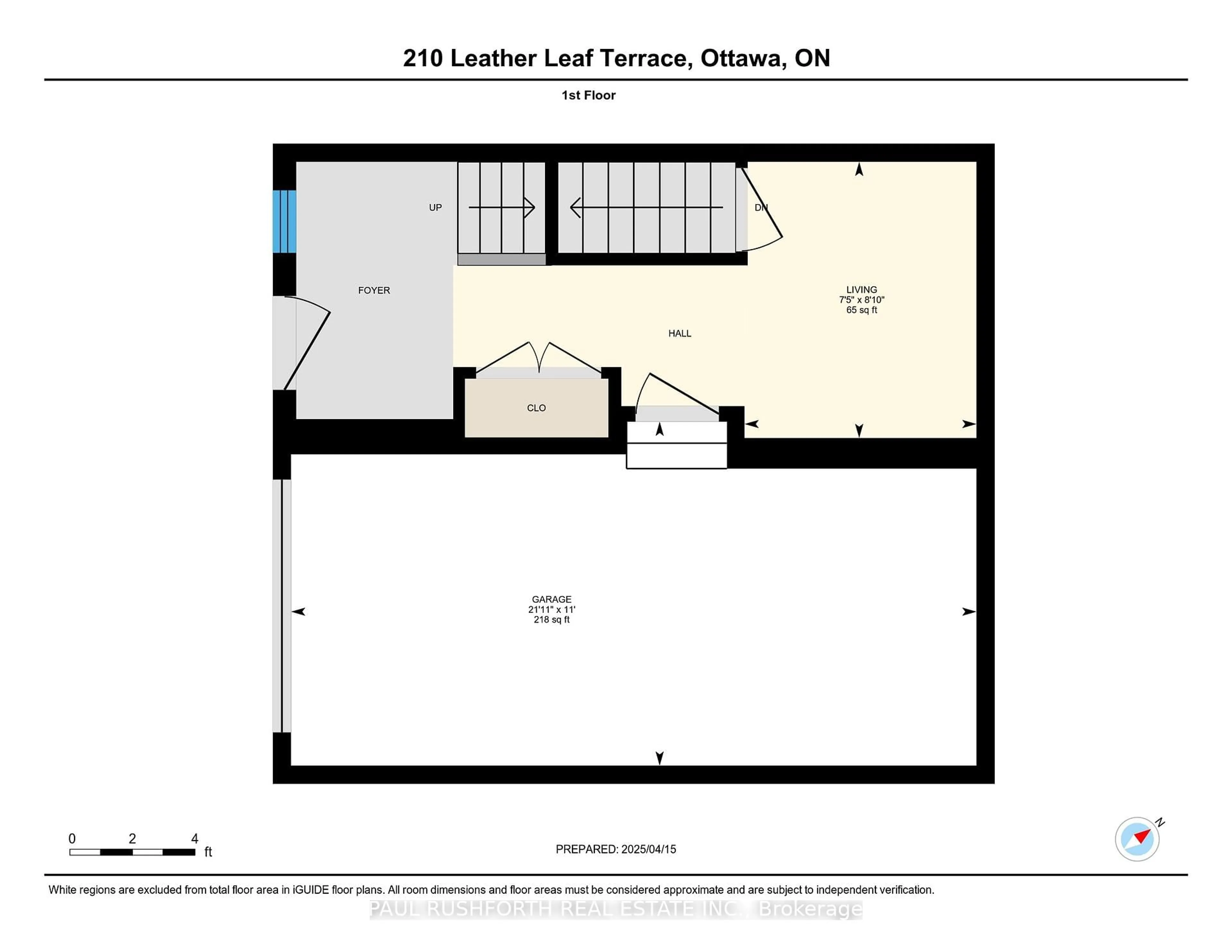 Floor plan for 210 Leather Leaf Terr, Ottawa Ontario K2J 5Z7