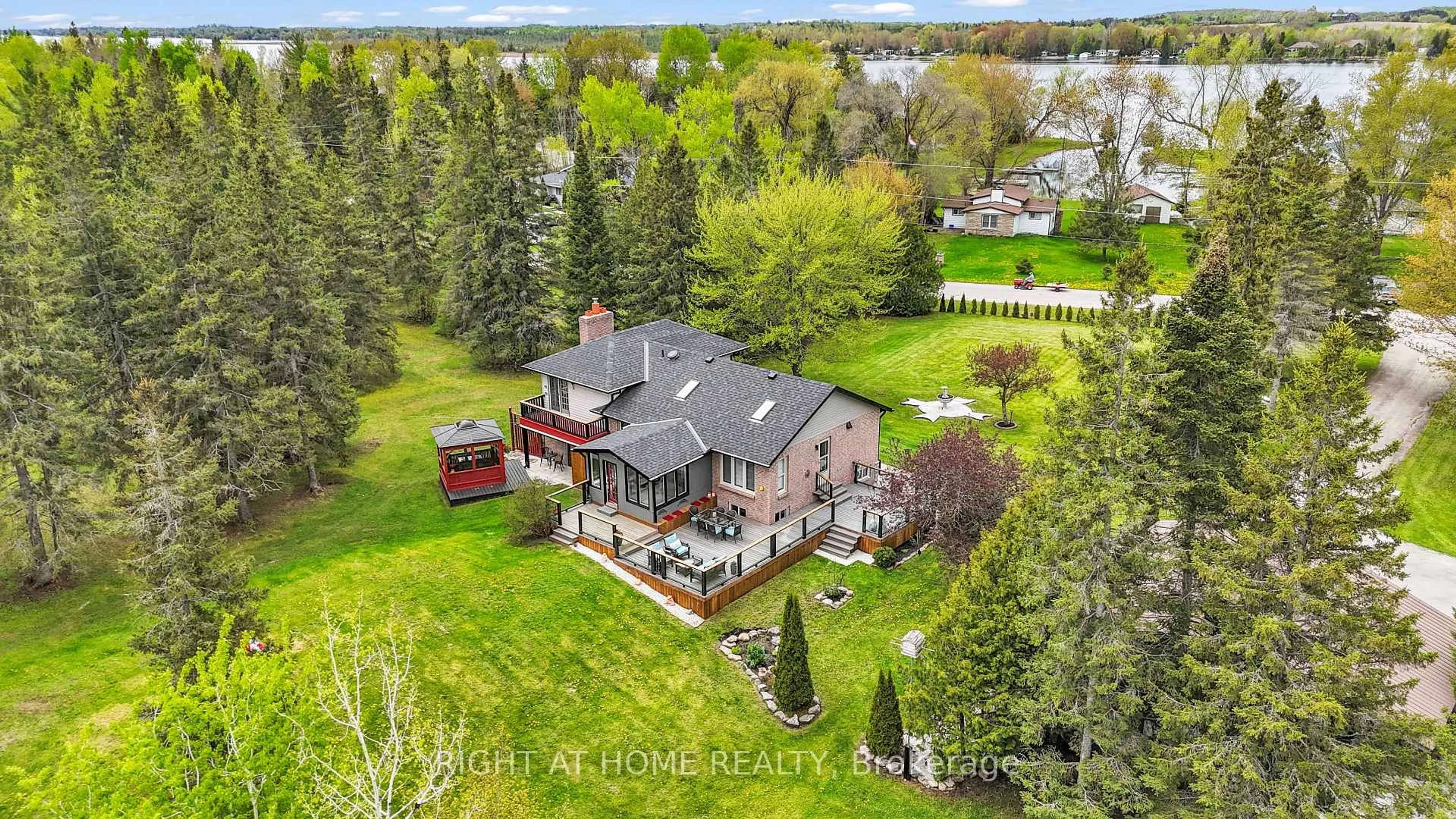 A pic from outside/outdoor area/front of a property/back of a property/a pic from drone, water/lake/river/ocean view for 119 Sturgeon Glen Rd, Kawartha Lakes Ontario K0M 1N0
