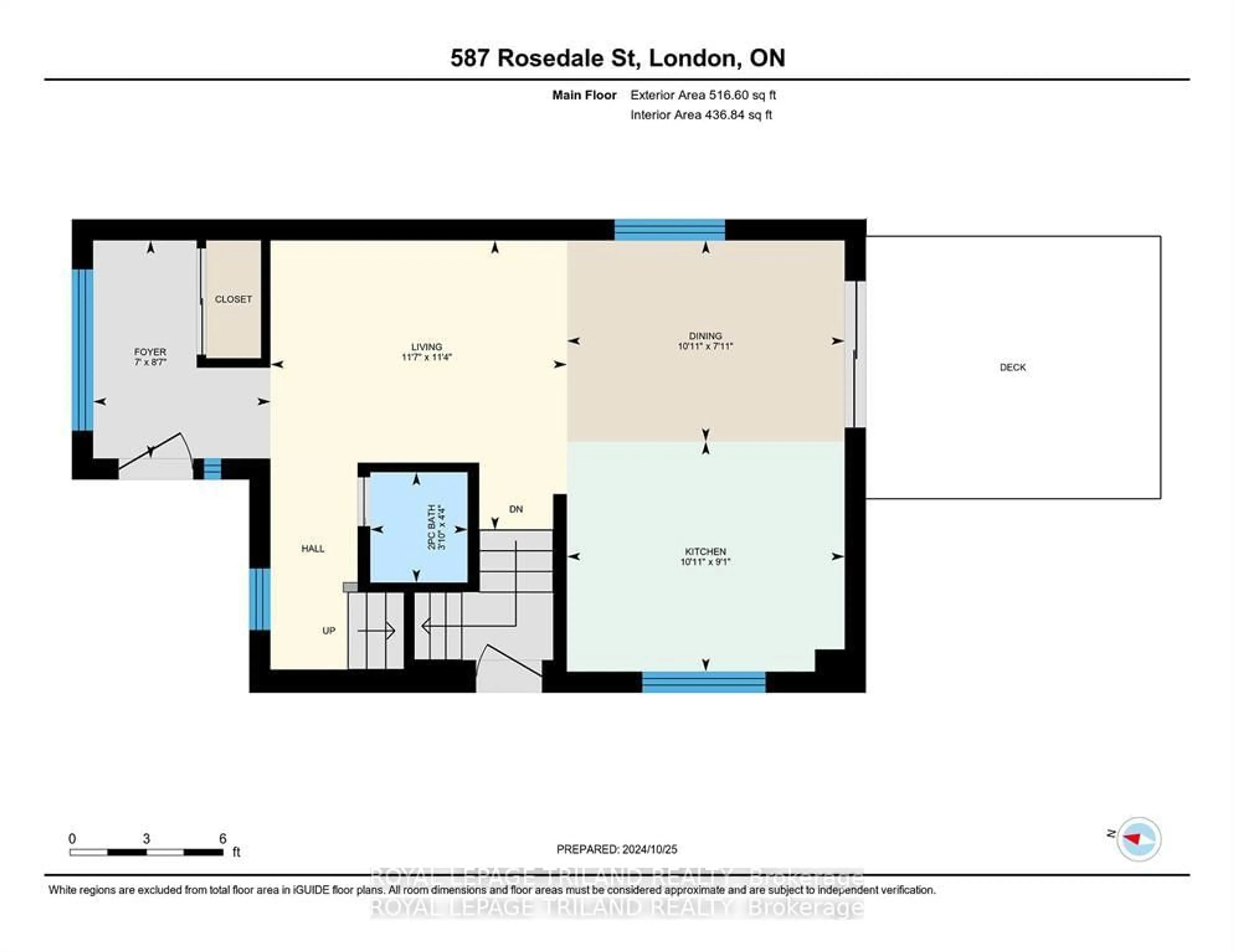 Floor plan for 587 Rosedale St, London East Ontario N6B 2C7