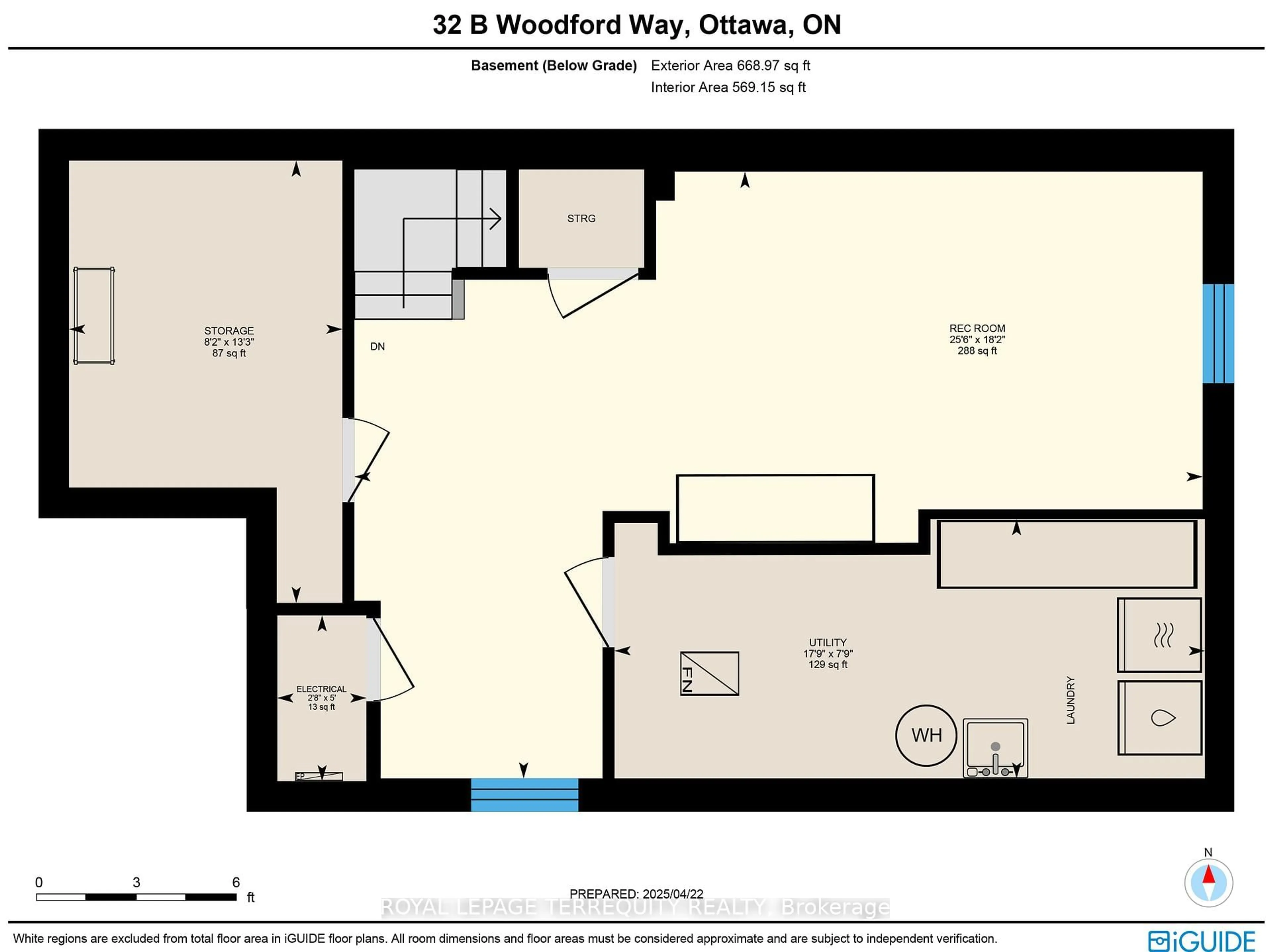 Floor plan for 32B Woodford Way, Ottawa Ontario K2J 4B9