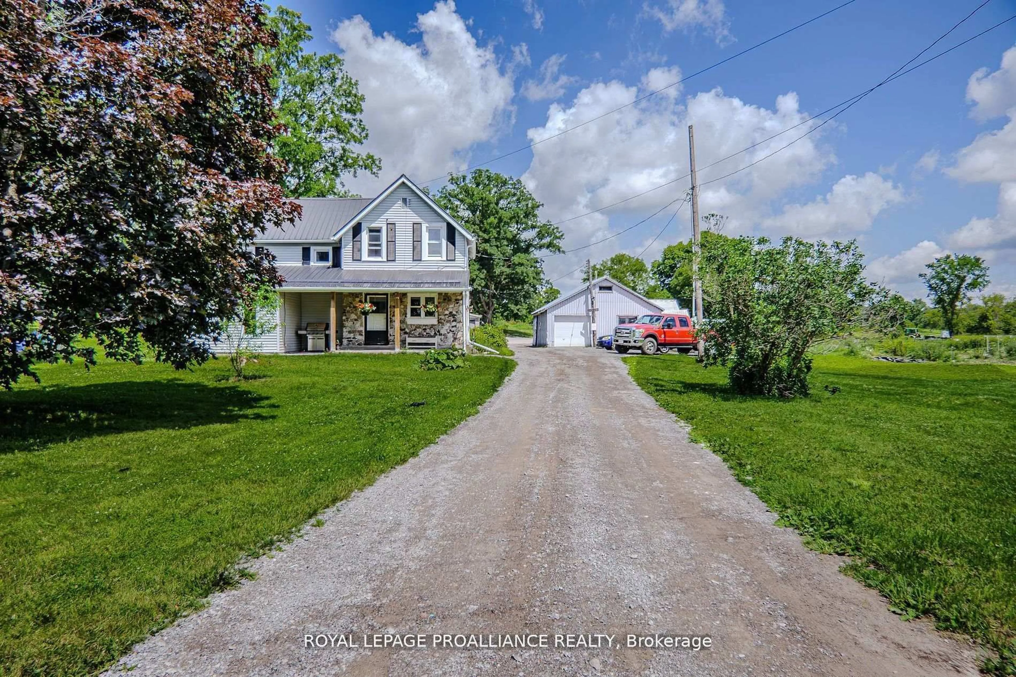 A pic from outside/outdoor area/front of a property/back of a property/a pic from drone, street for 2770 Springbrook Rd, Stirling Ontario K0K 3E0