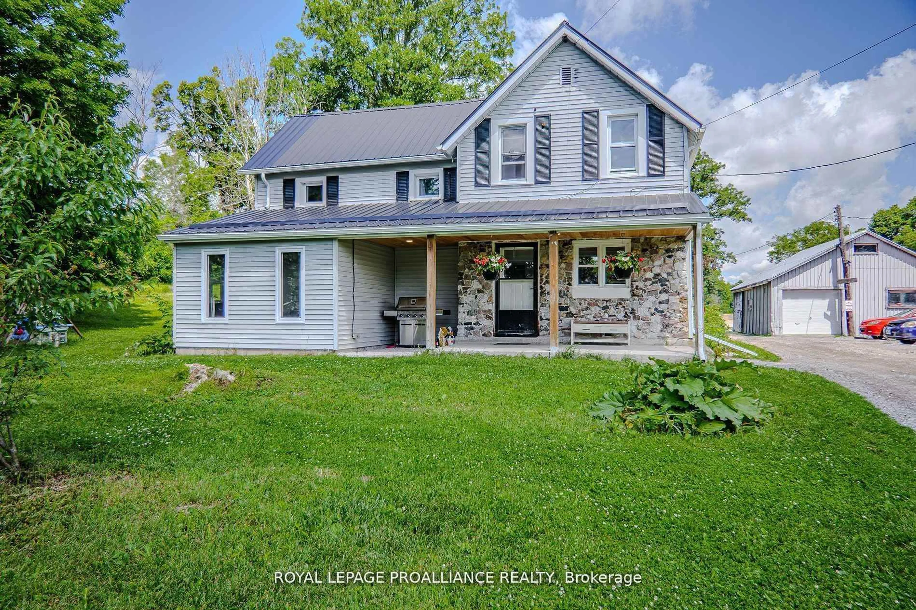 Home with vinyl exterior material, street for 2770 Springbrook Rd, Stirling Ontario K0K 3E0