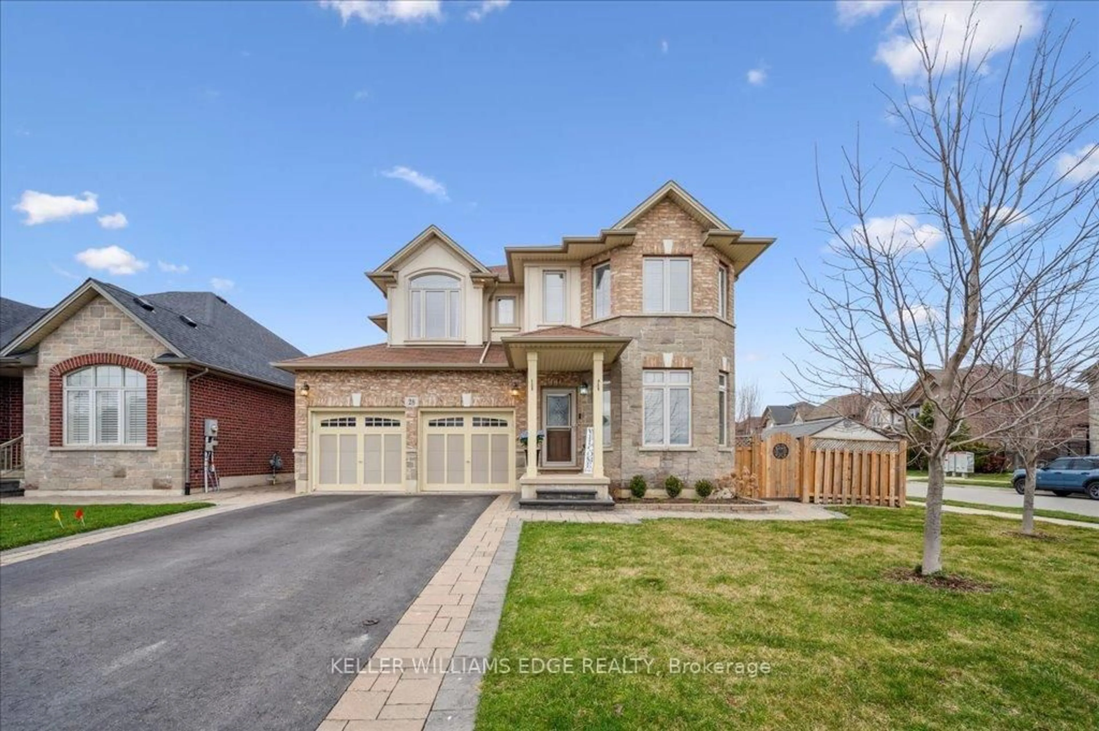 Home with brick exterior material, street for 28 Greti Dr, Hamilton Ontario L9B 0C9