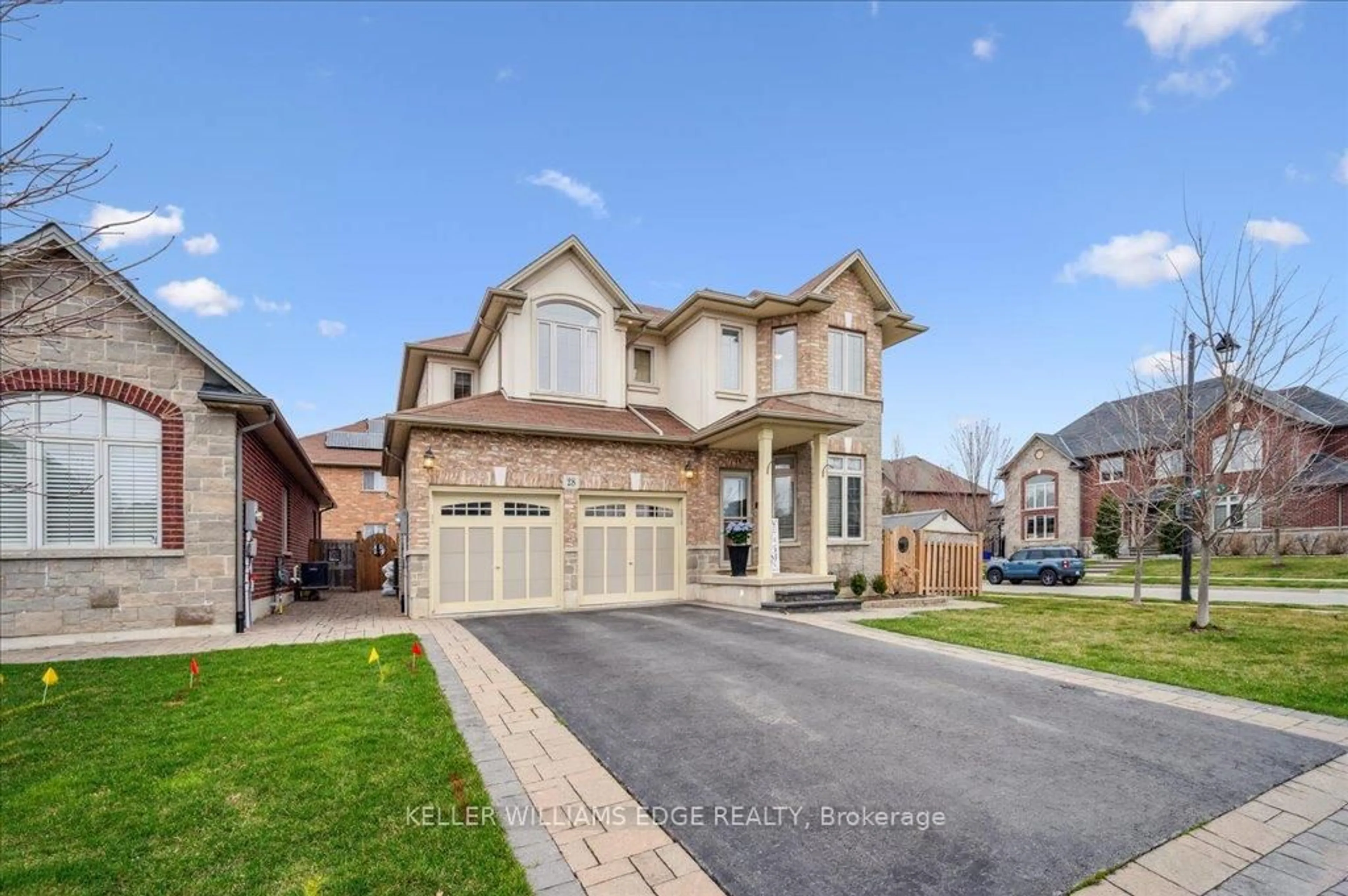 Home with brick exterior material, street for 28 Greti Dr, Hamilton Ontario L9B 0C9