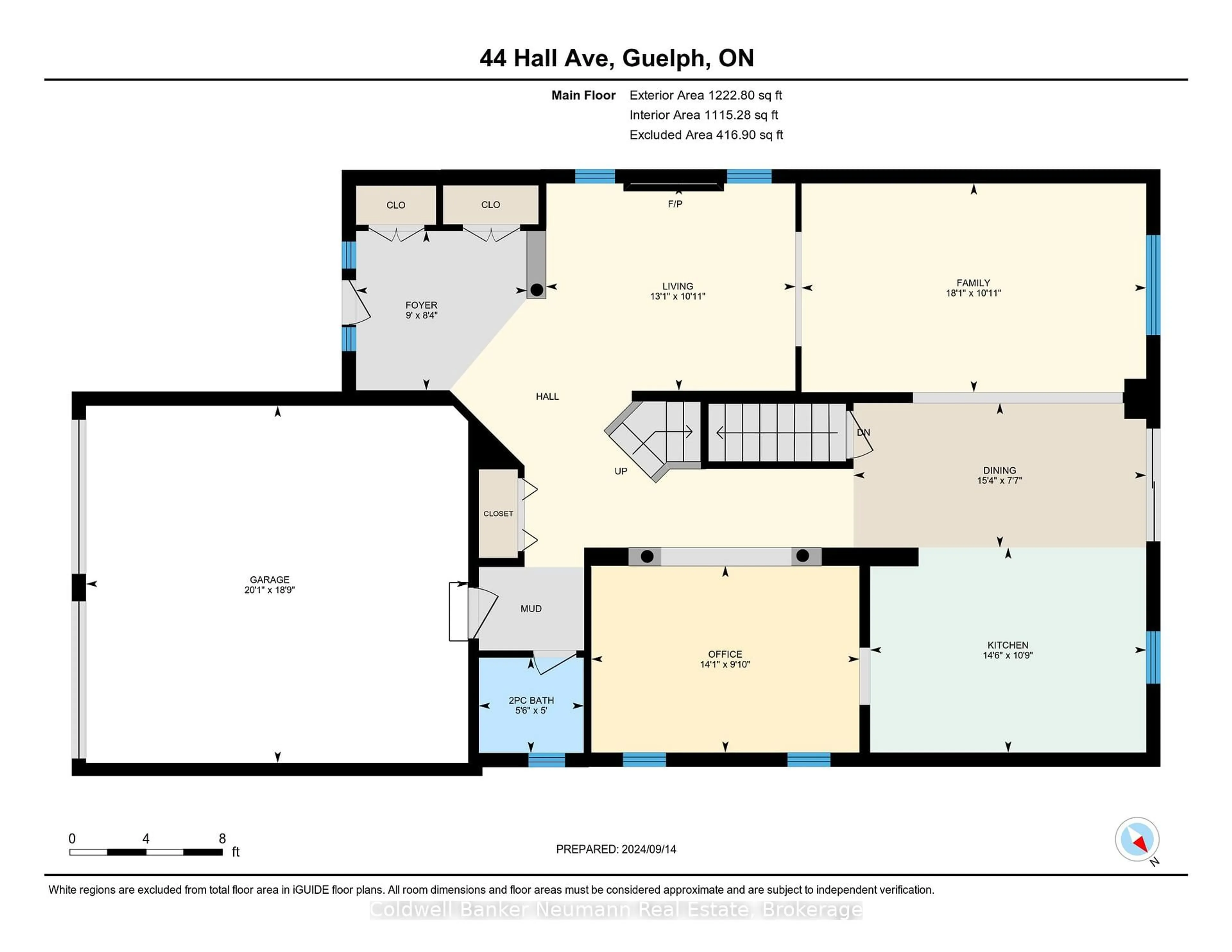 Floor plan for 44 Hall Ave, Guelph Ontario N1L 0B3