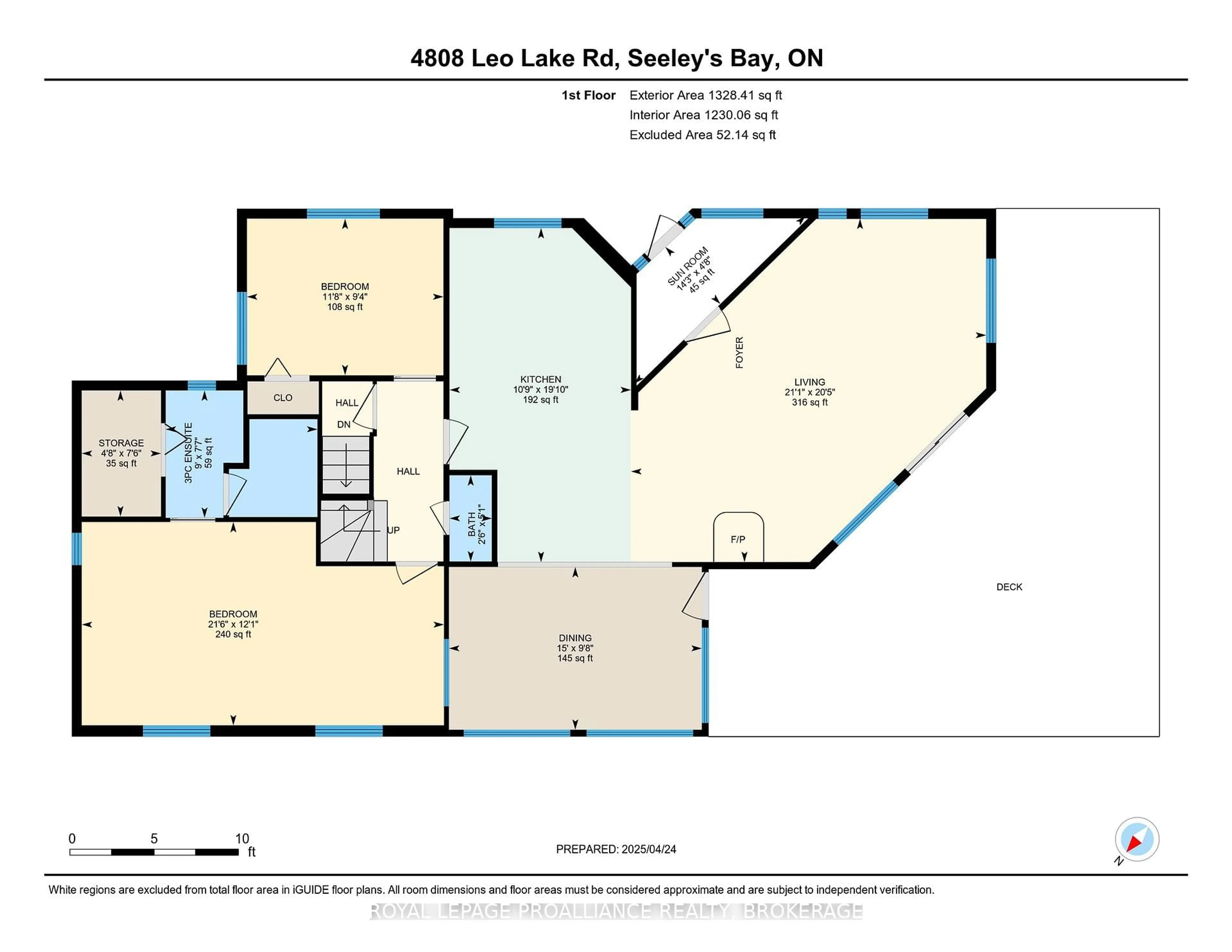 Floor plan for 4808 Leo Lake Rd, Seeley's Bay Ontario K0H 2N0