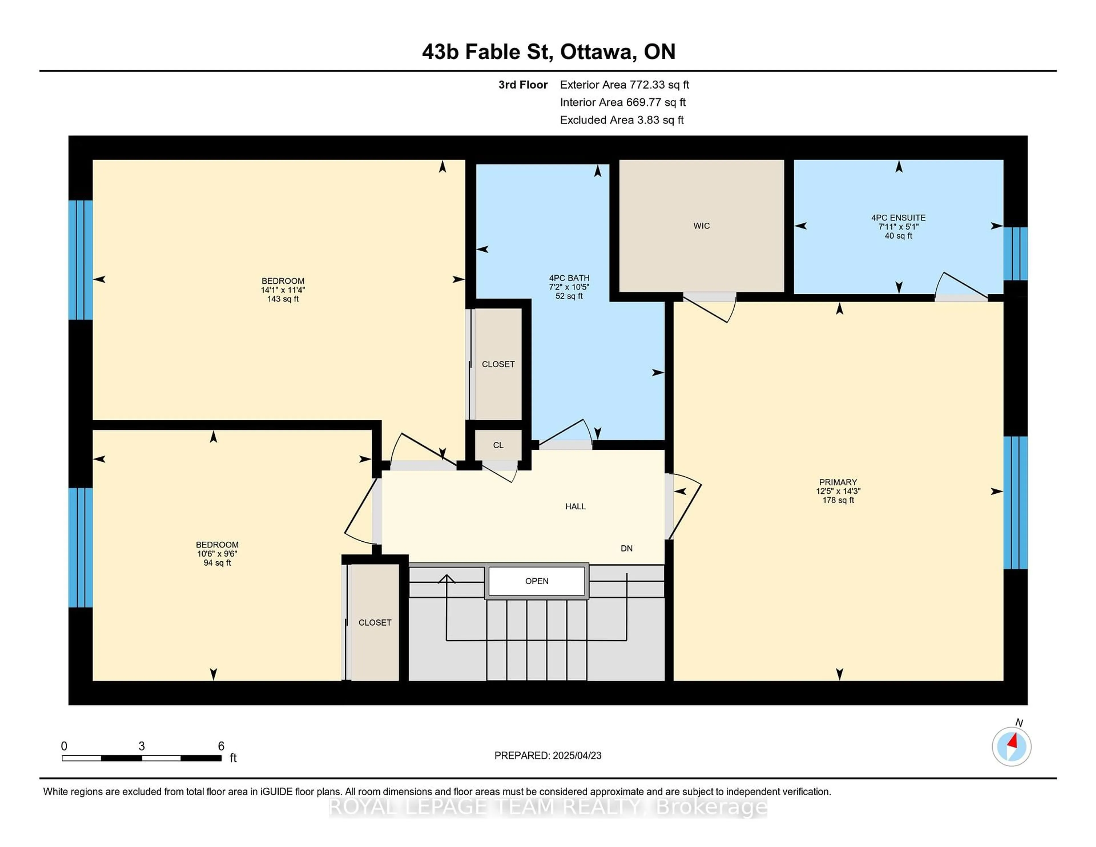 Floor plan for 43B Fable St, Ottawa Ontario K2J 3K4