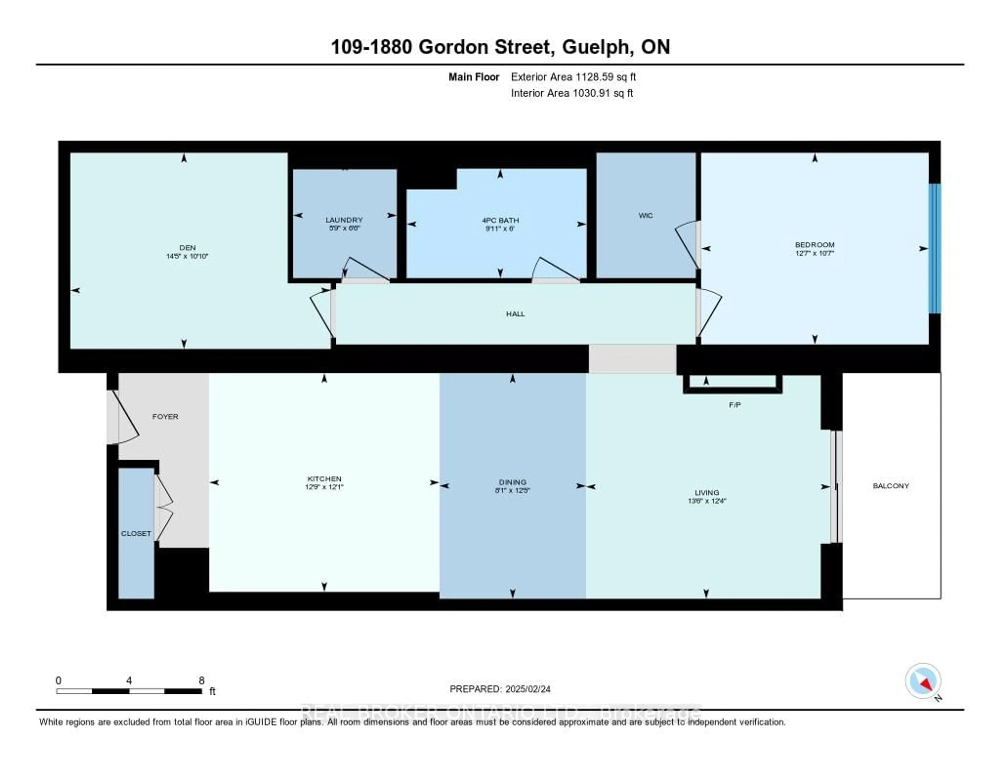 Floor plan for 1880 Gordon St #109, Guelph Ontario N1L 0P5