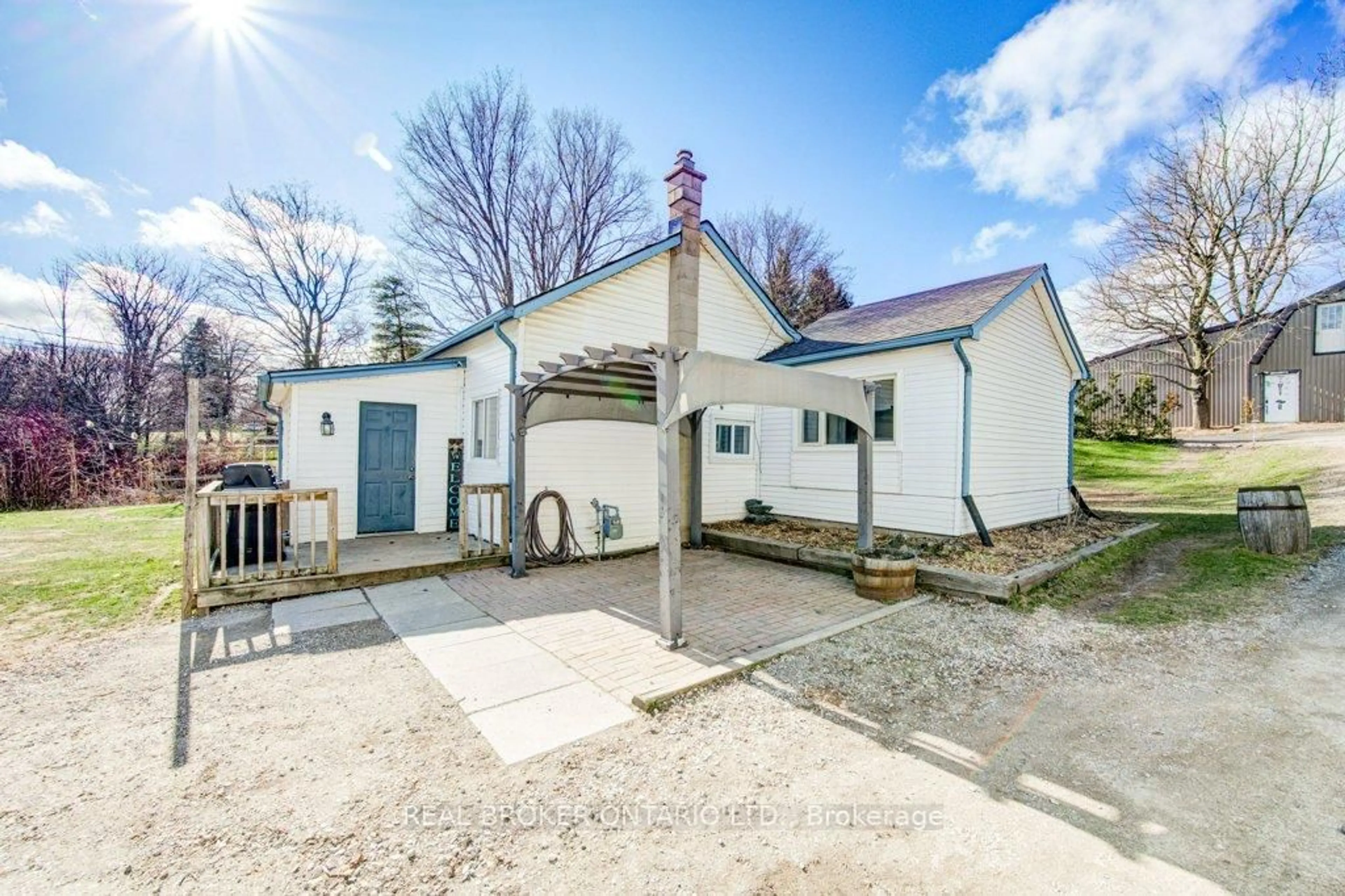A pic from outside/outdoor area/front of a property/back of a property/a pic from drone, street for 684743 Hwy 2 N/A, East Zorra-Tavistock Ontario N4S 7S7