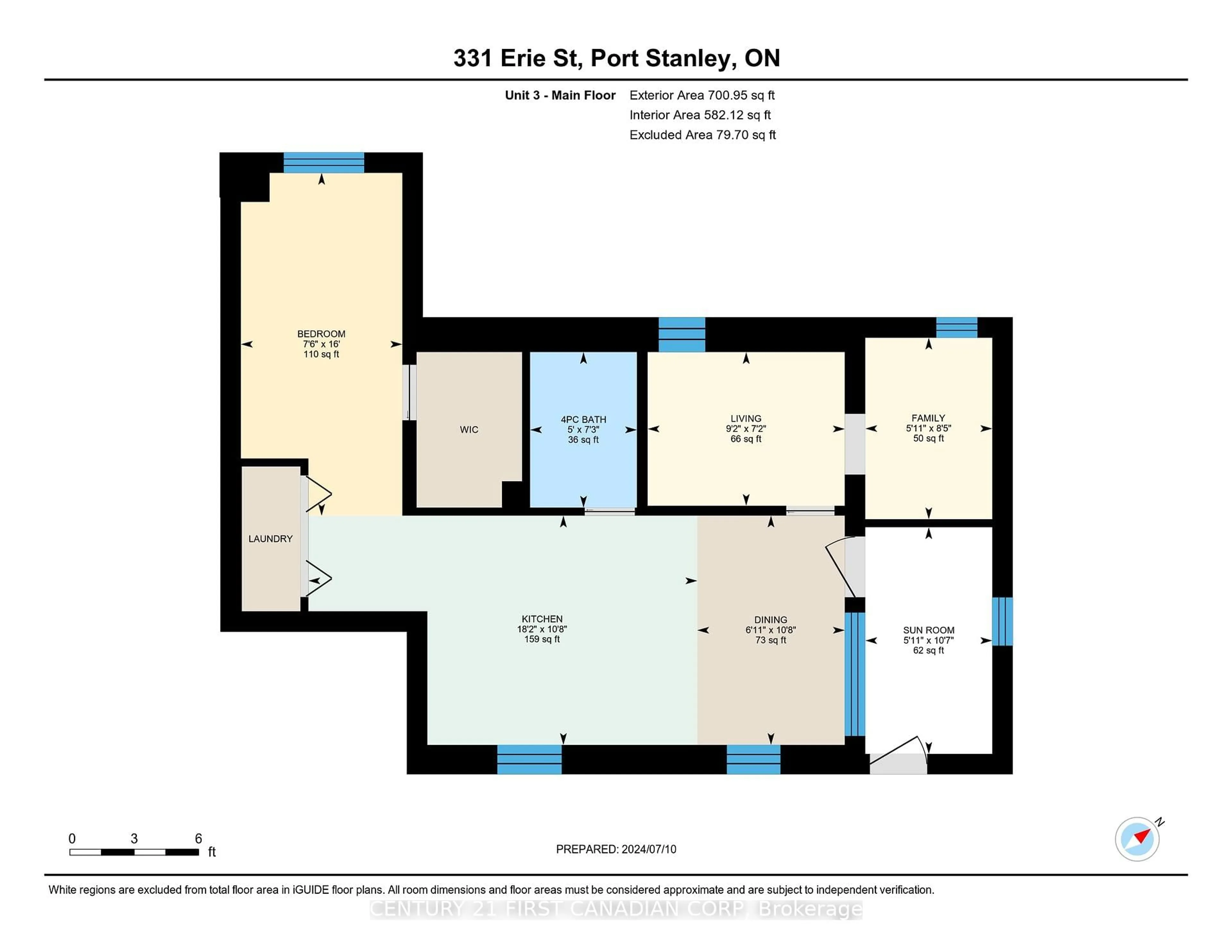 Floor plan for 331 Erie St, Central Elgin Ontario N5L 1E3