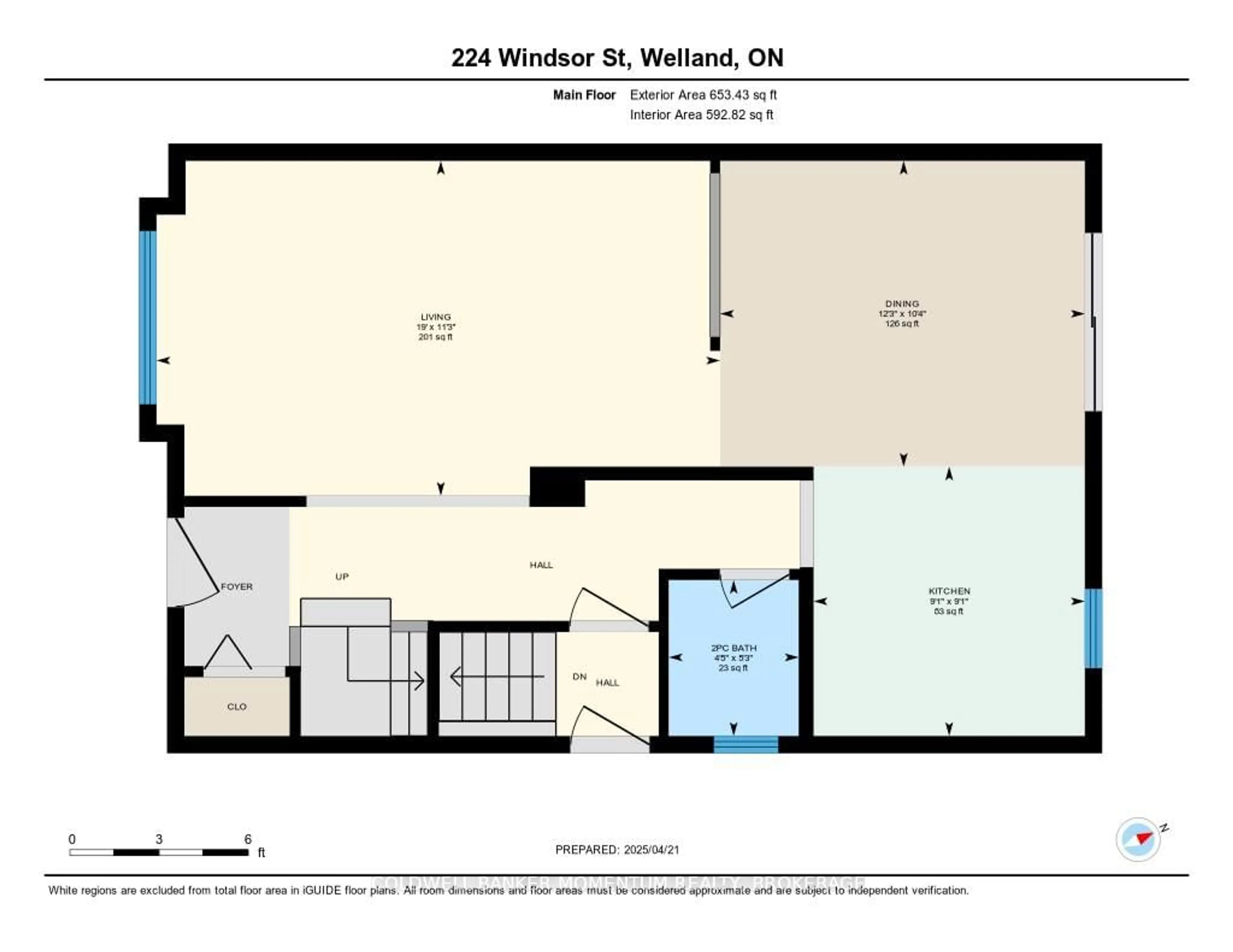 Floor plan for 224 Windsor St, Welland Ontario L3C 7A3