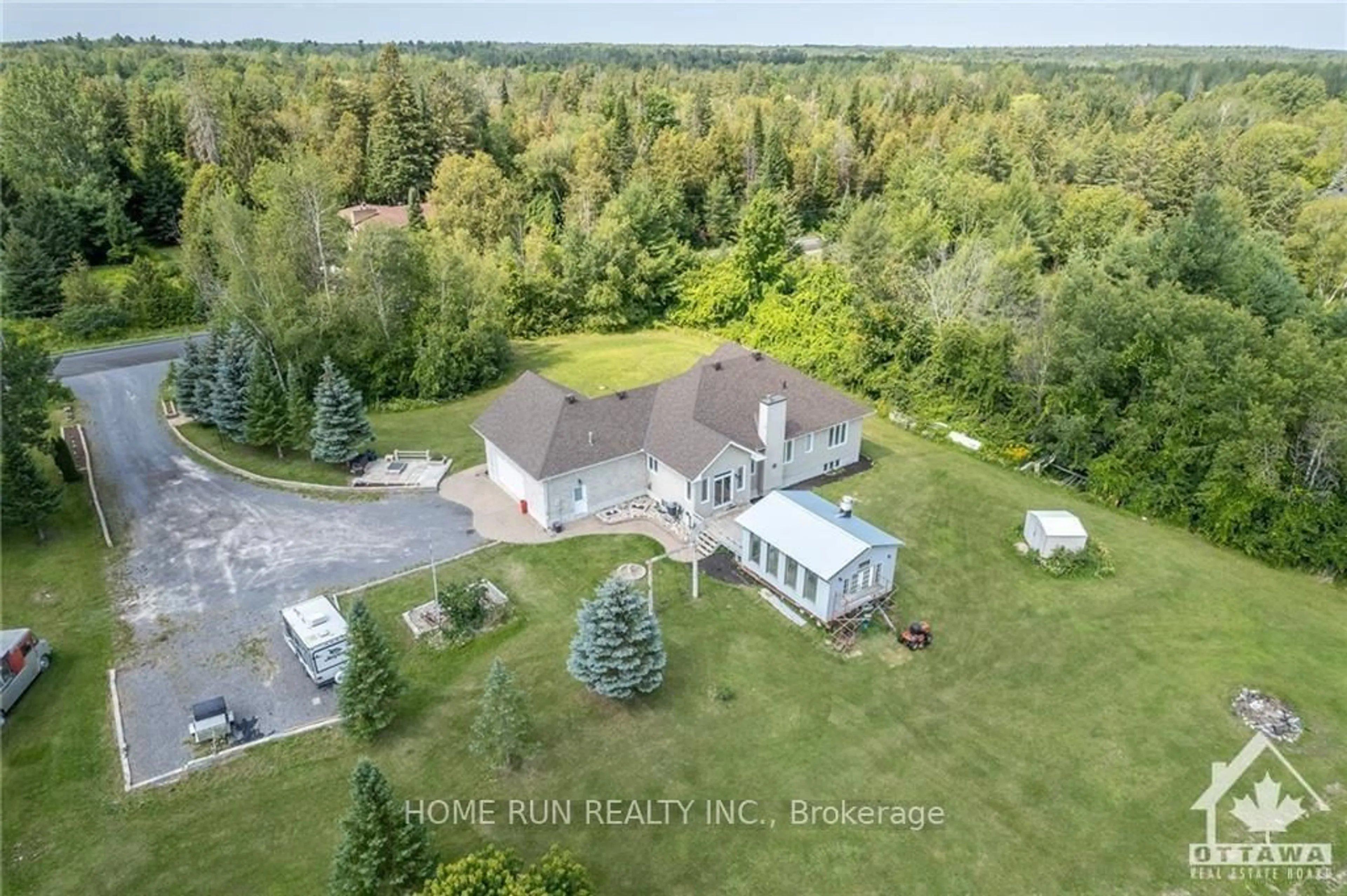 A pic from outside/outdoor area/front of a property/back of a property/a pic from drone, unknown for 840 David Manchester Rd, Carp Ontario K0A 1L0