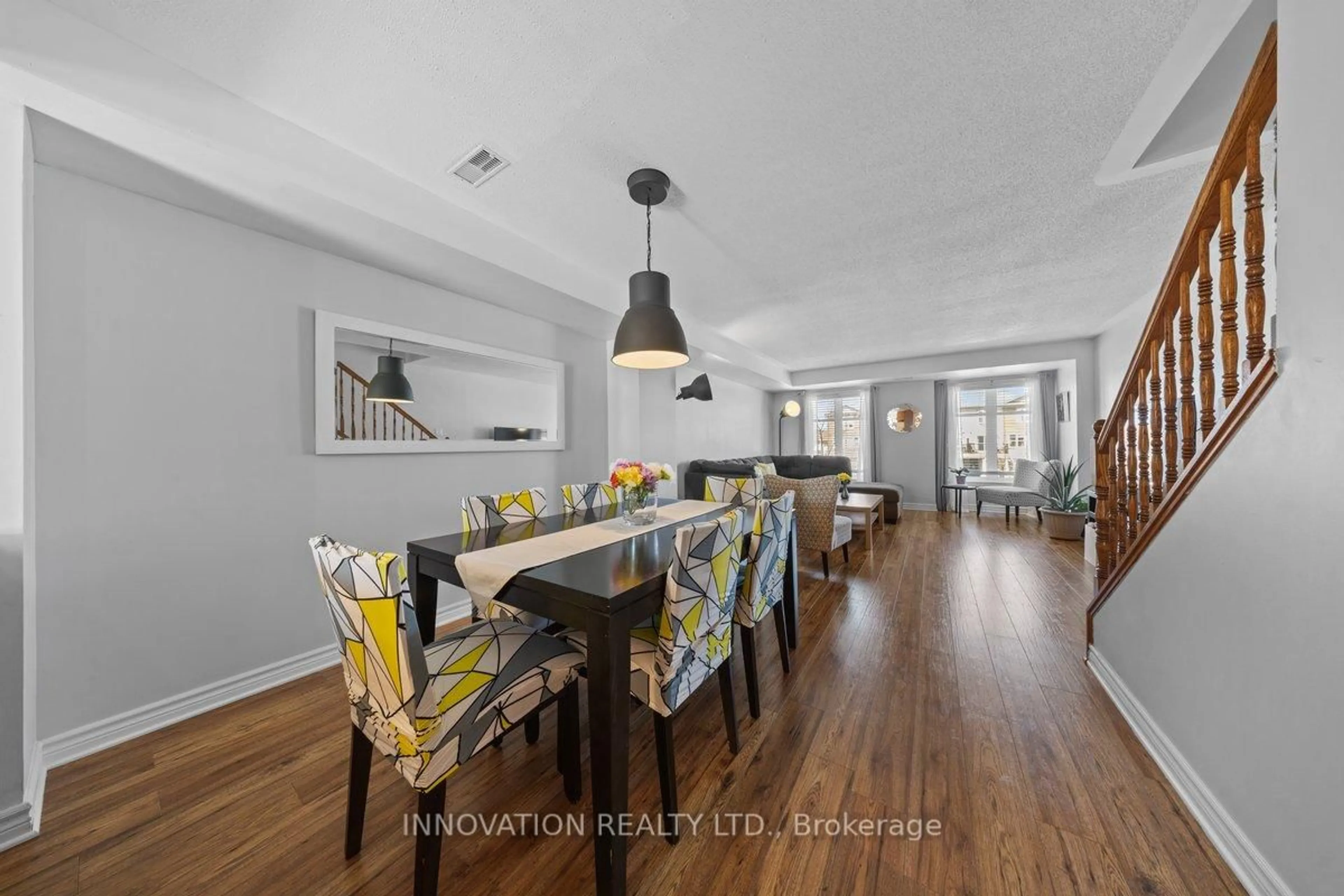 Dining room, wood/laminate floor for 742b Chapman Mills Dr, Ottawa Ontario K2J 3V2