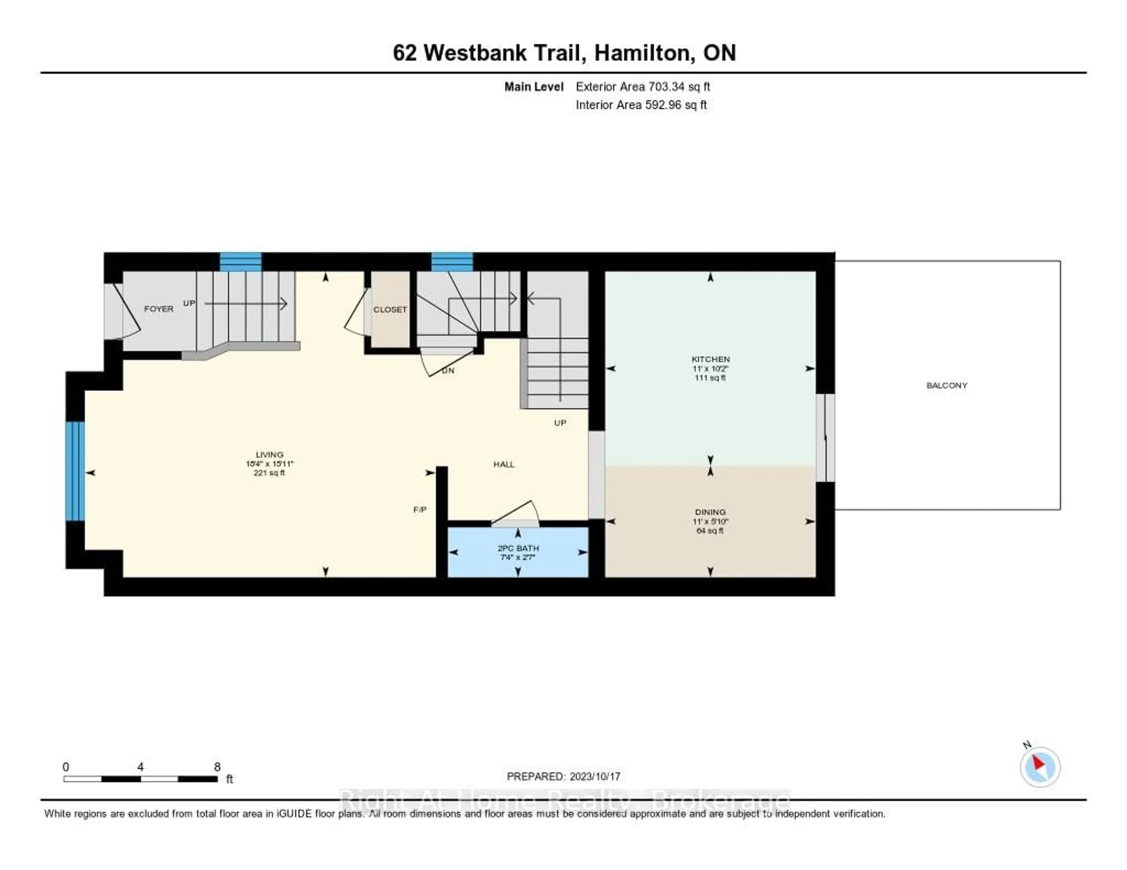 Floor plan for 62 Westbank Tr, Hamilton Ontario L8J 0H5