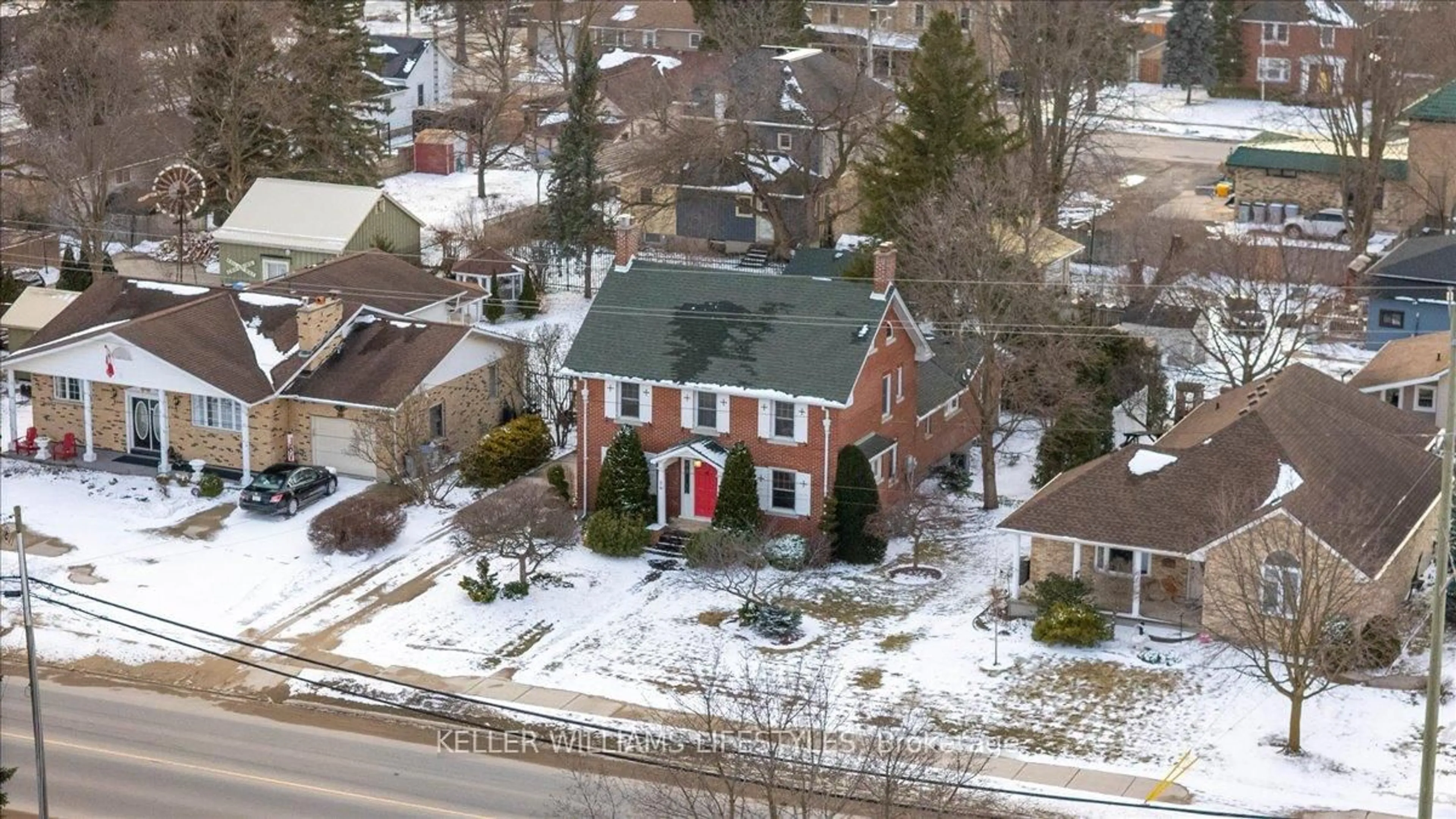 A pic from outside/outdoor area/front of a property/back of a property/a pic from drone, street for 24 Main St, Lambton Shores Ontario N0N 1J0