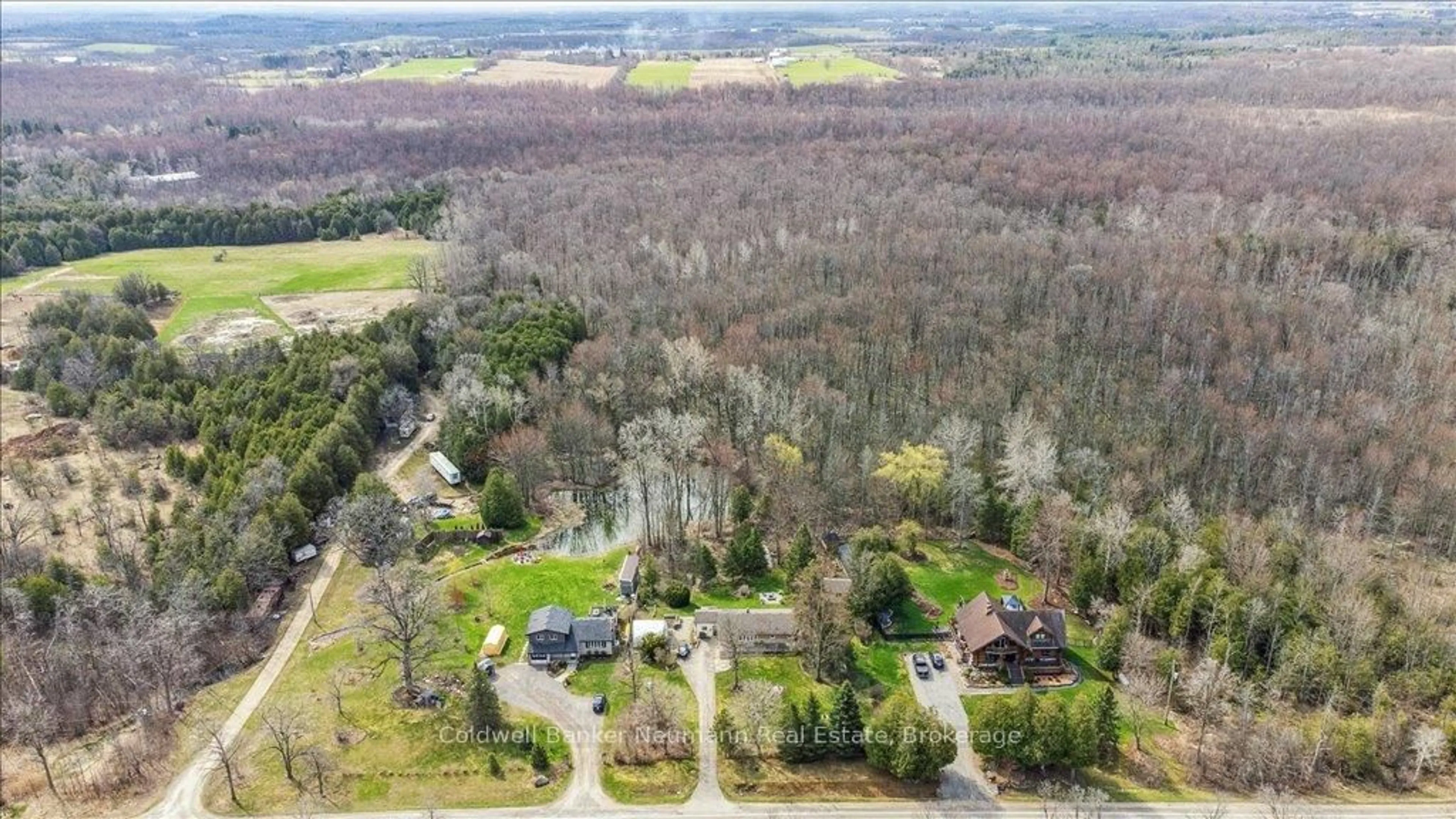 A pic from outside/outdoor area/front of a property/back of a property/a pic from drone, forest/trees view for 1918 Regional 97 Rd, Hamilton Ontario N1R 5S7