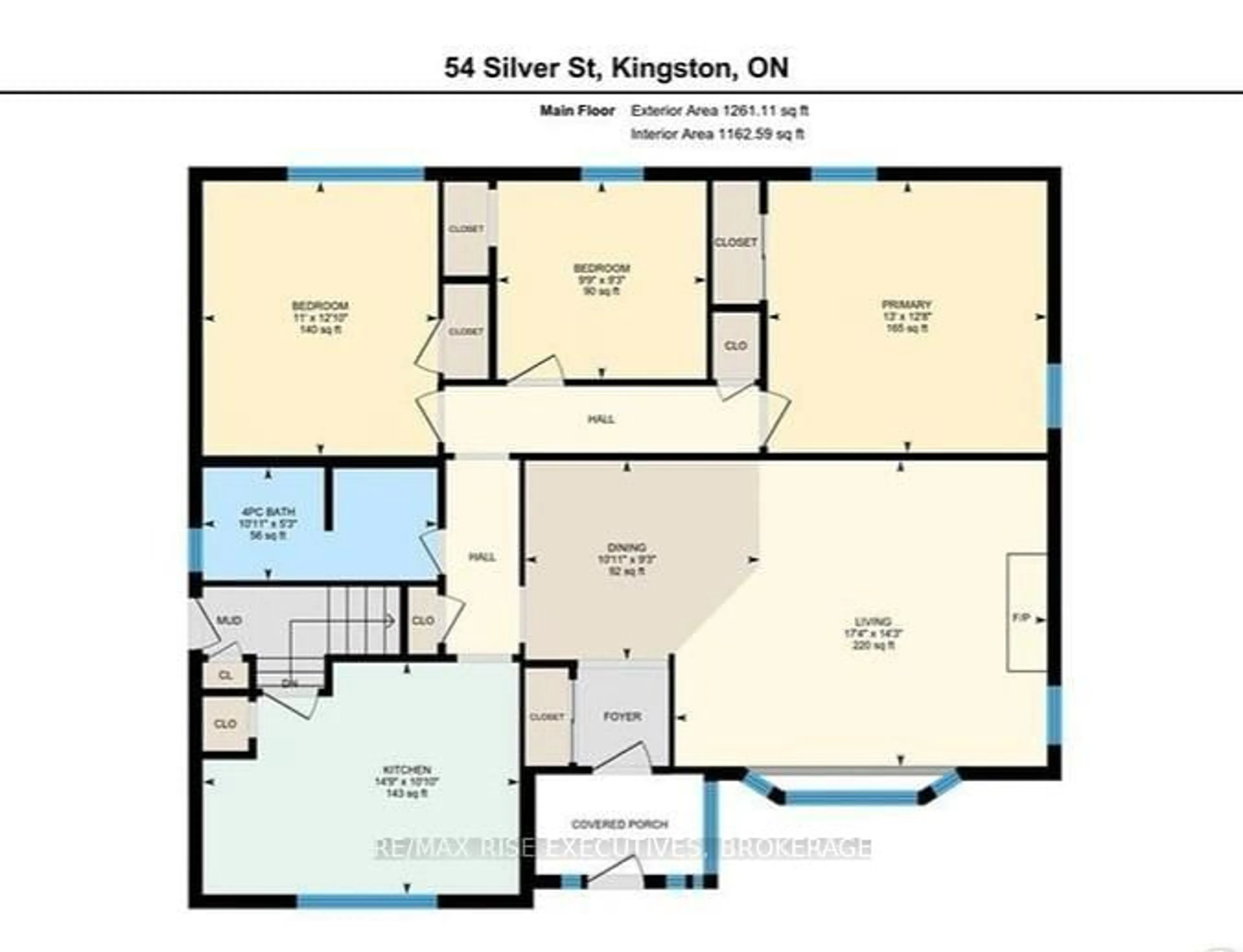 Floor plan for 54 Silver St, Kingston Ontario K7M 2P5