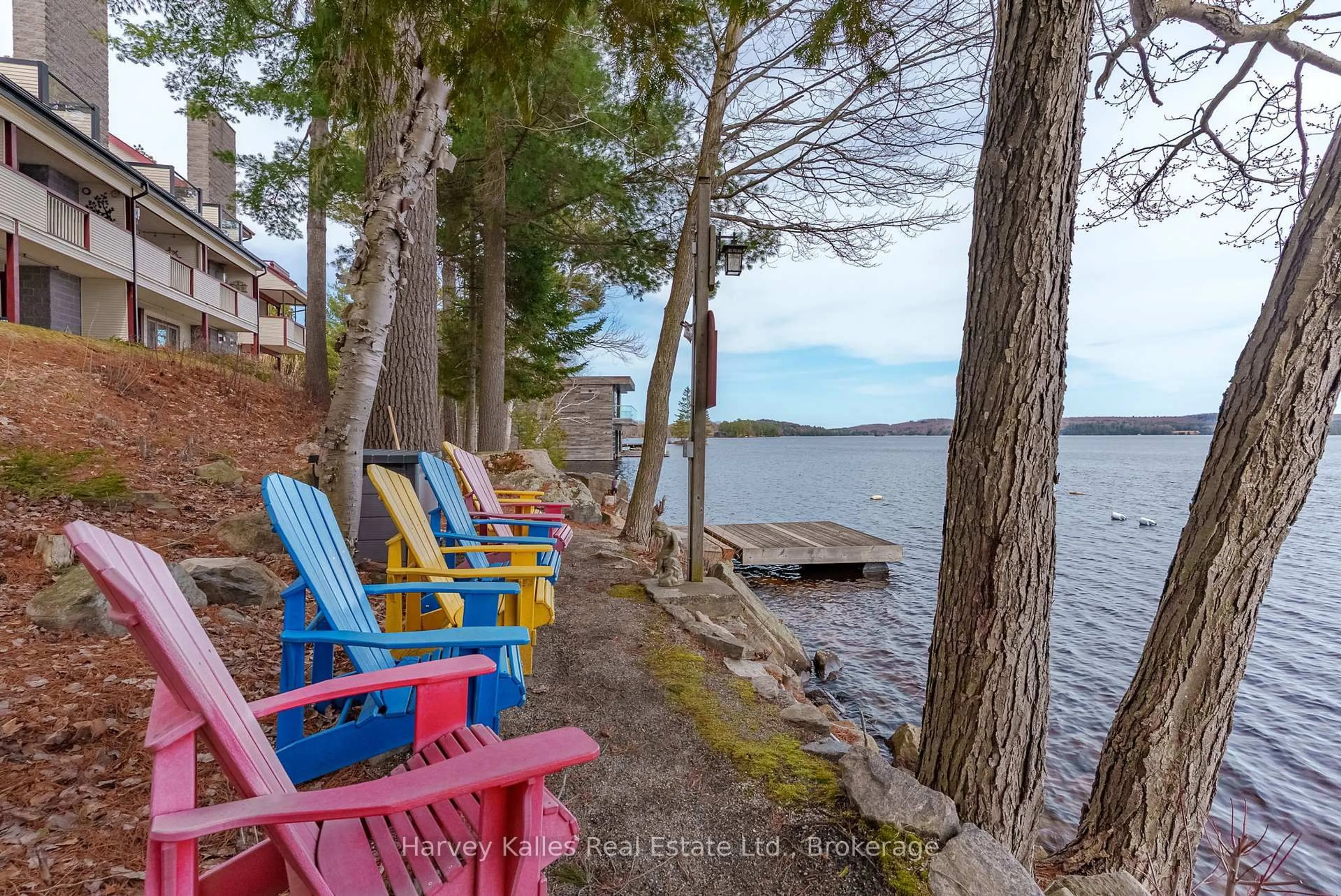 Patio, water/lake/river/ocean view for 10 Coveside Dr #204, Huntsville Ontario P1H 1C3