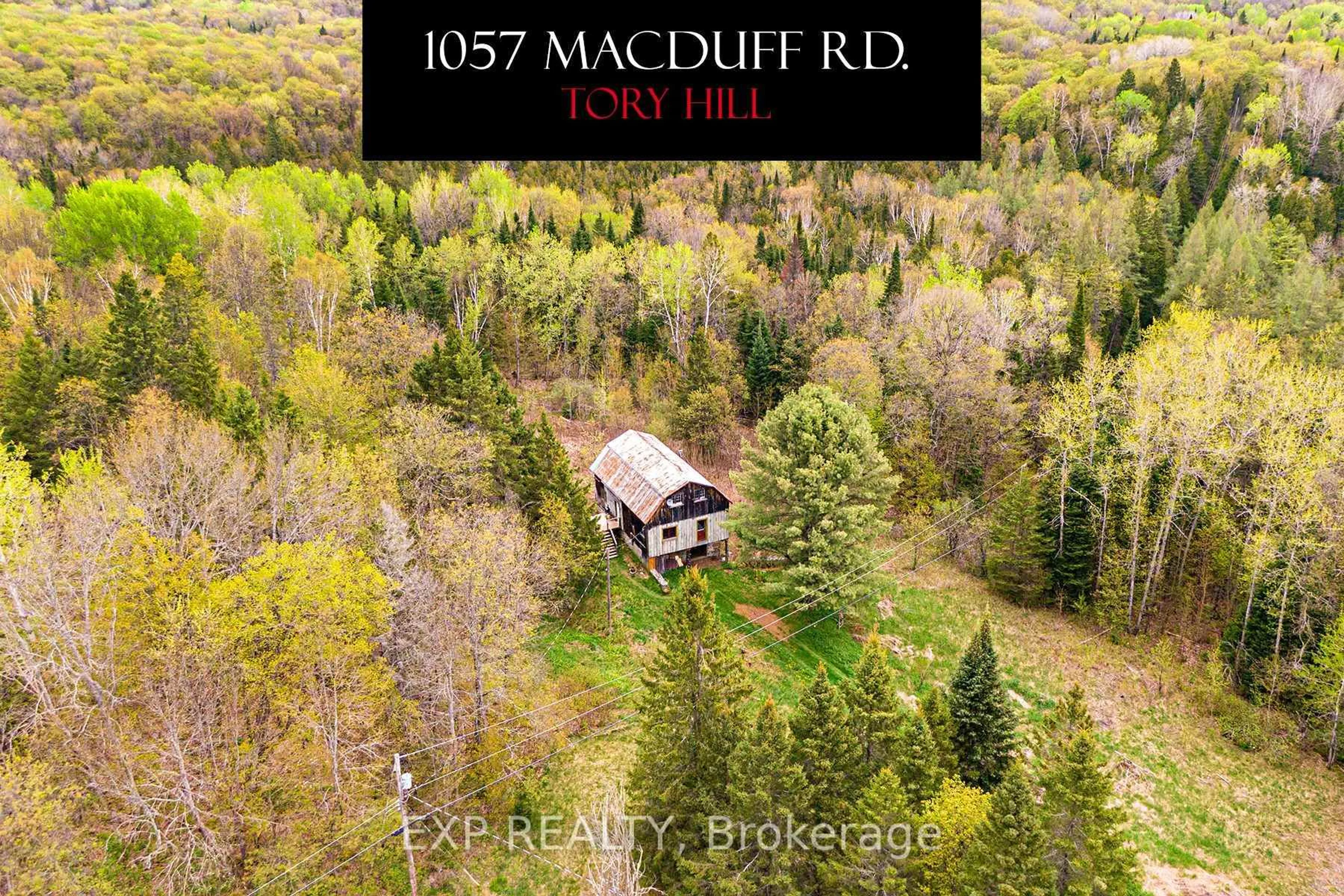 A pic from outside/outdoor area/front of a property/back of a property/a pic from drone, unknown for 1057 Macduff Rd, Highlands East Ontario K0L 2Y0