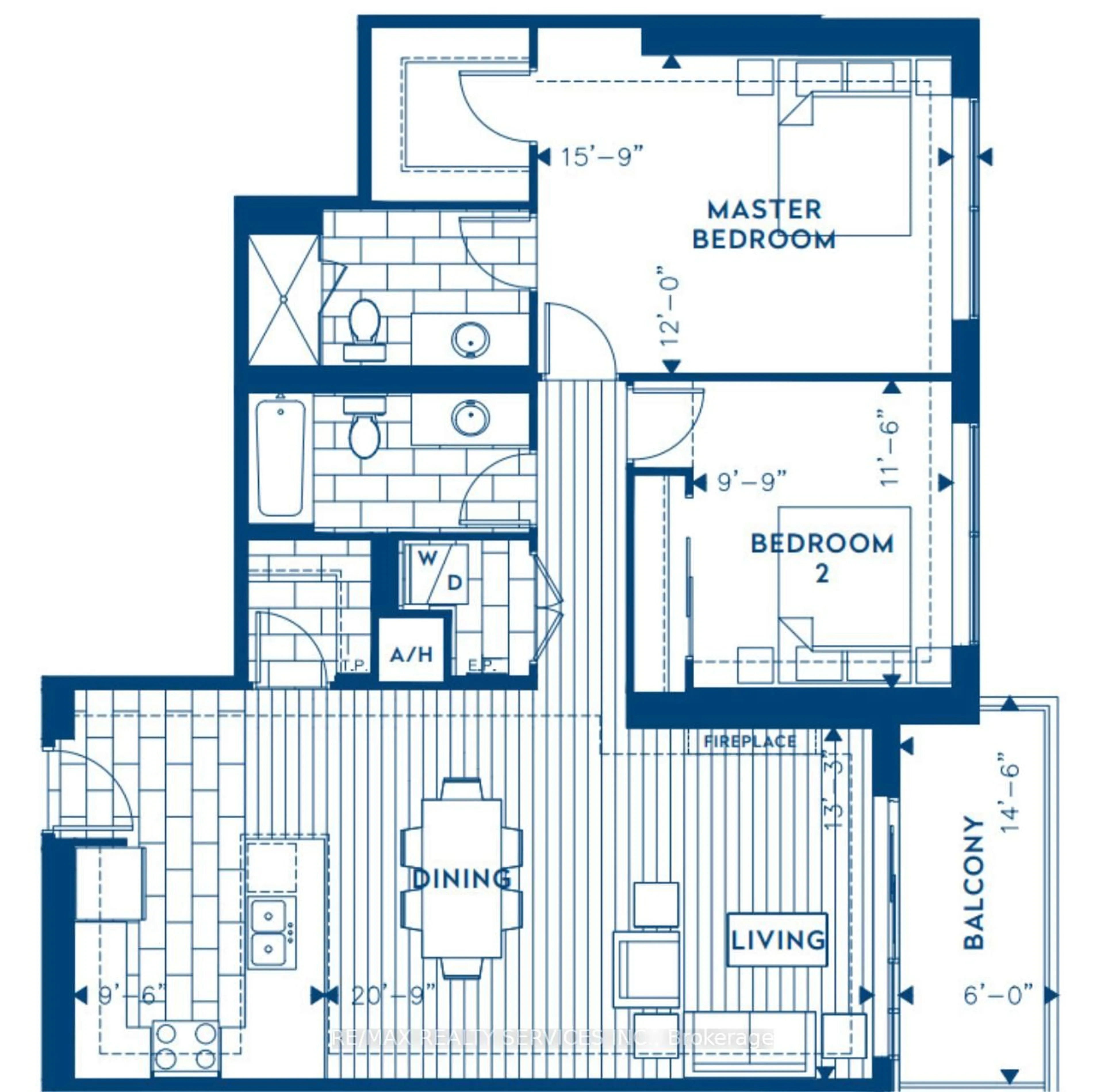 Floor plan for 505 Talbot St #1205, London East Ontario N6A 2S6