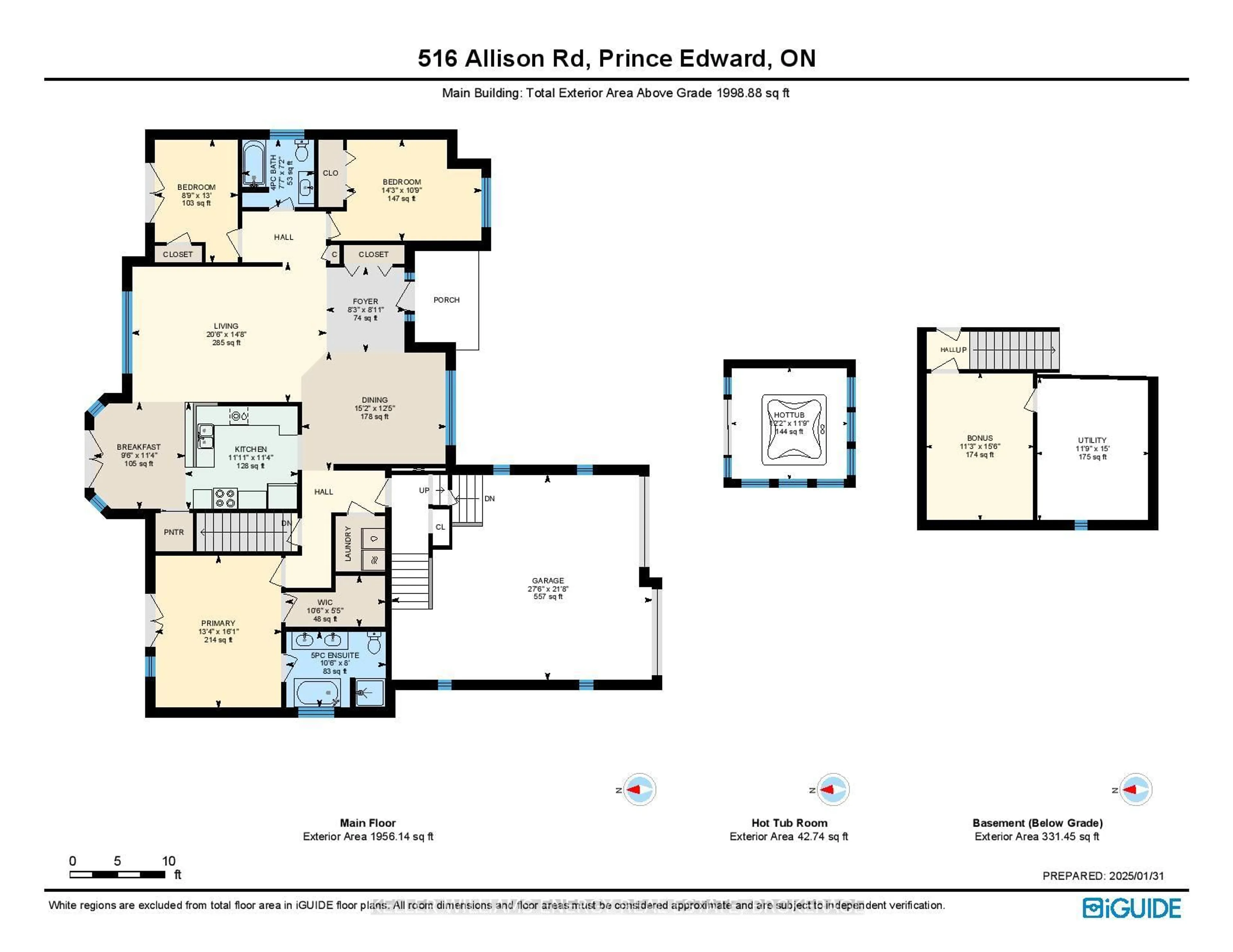 Floor plan for 516 Allison Rd, Prince Edward County Ontario K0K 1W0