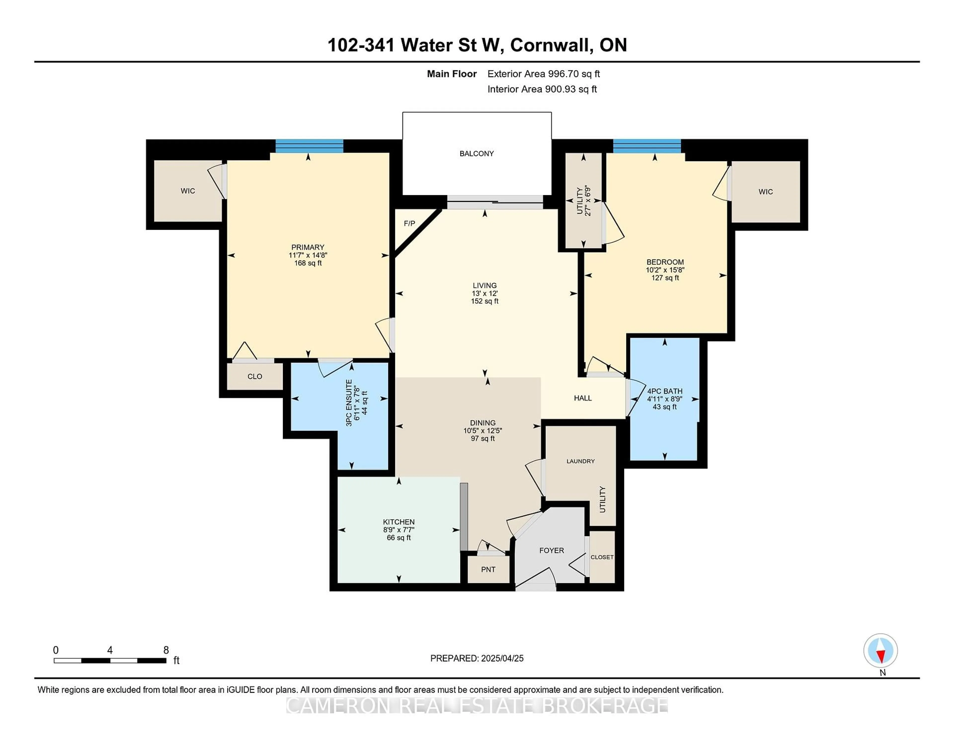 Floor plan for 341 Water St #102, Cornwall Ontario K6J 1A5