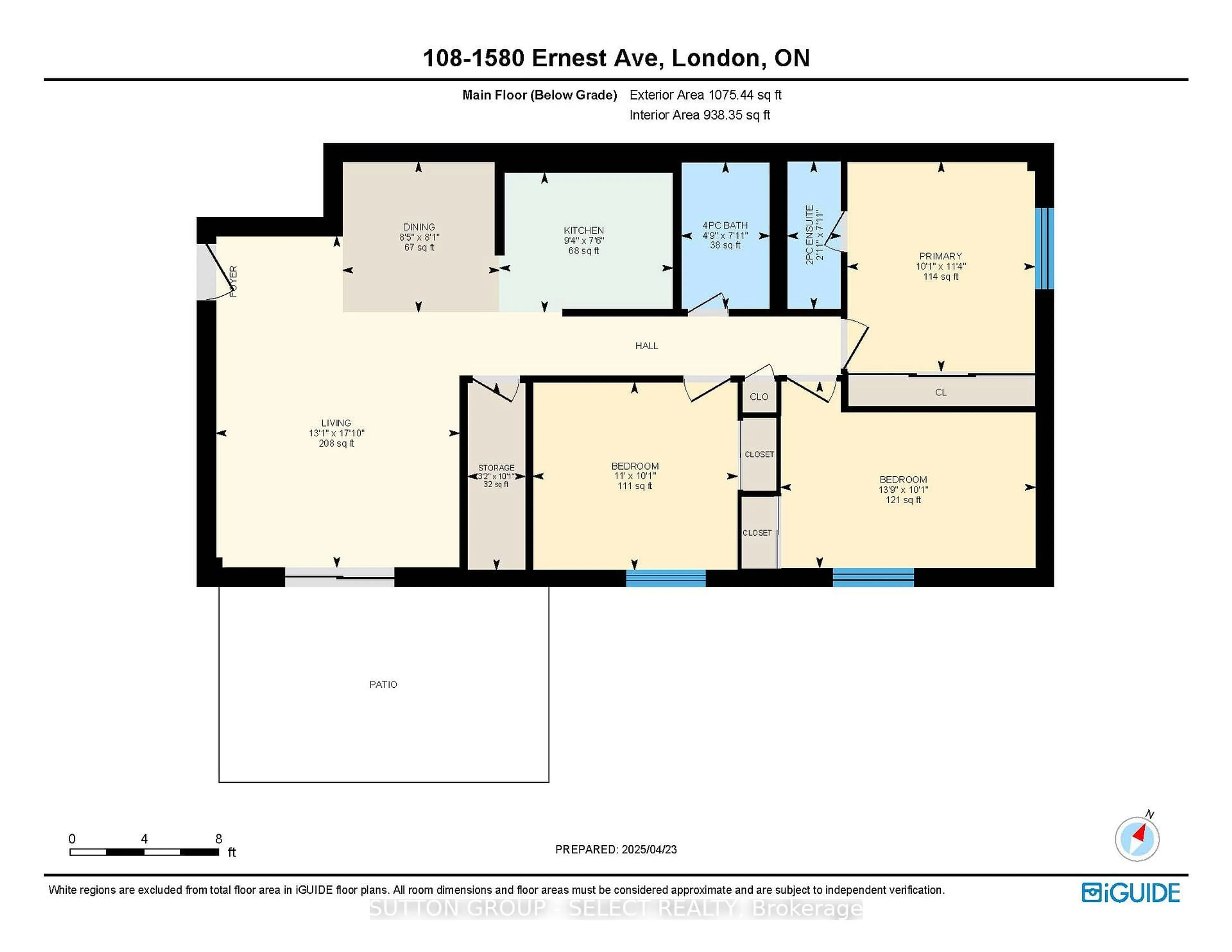 Floor plan for 1580 ERNEST Ave #108, London Ontario N6E 2T9