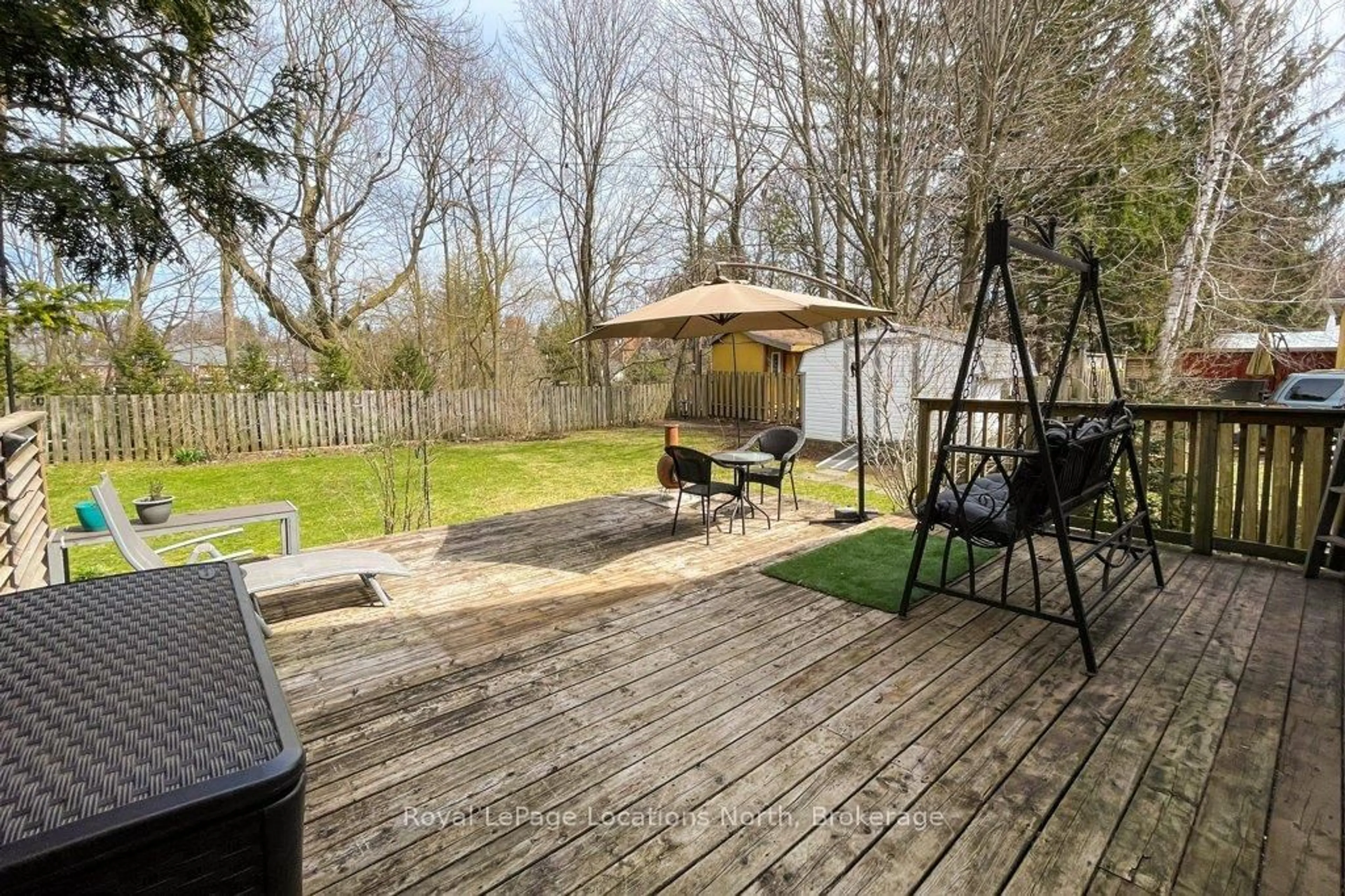 Patio, forest/trees view for 23 Cook St, Meaford Ontario N4L 1V3