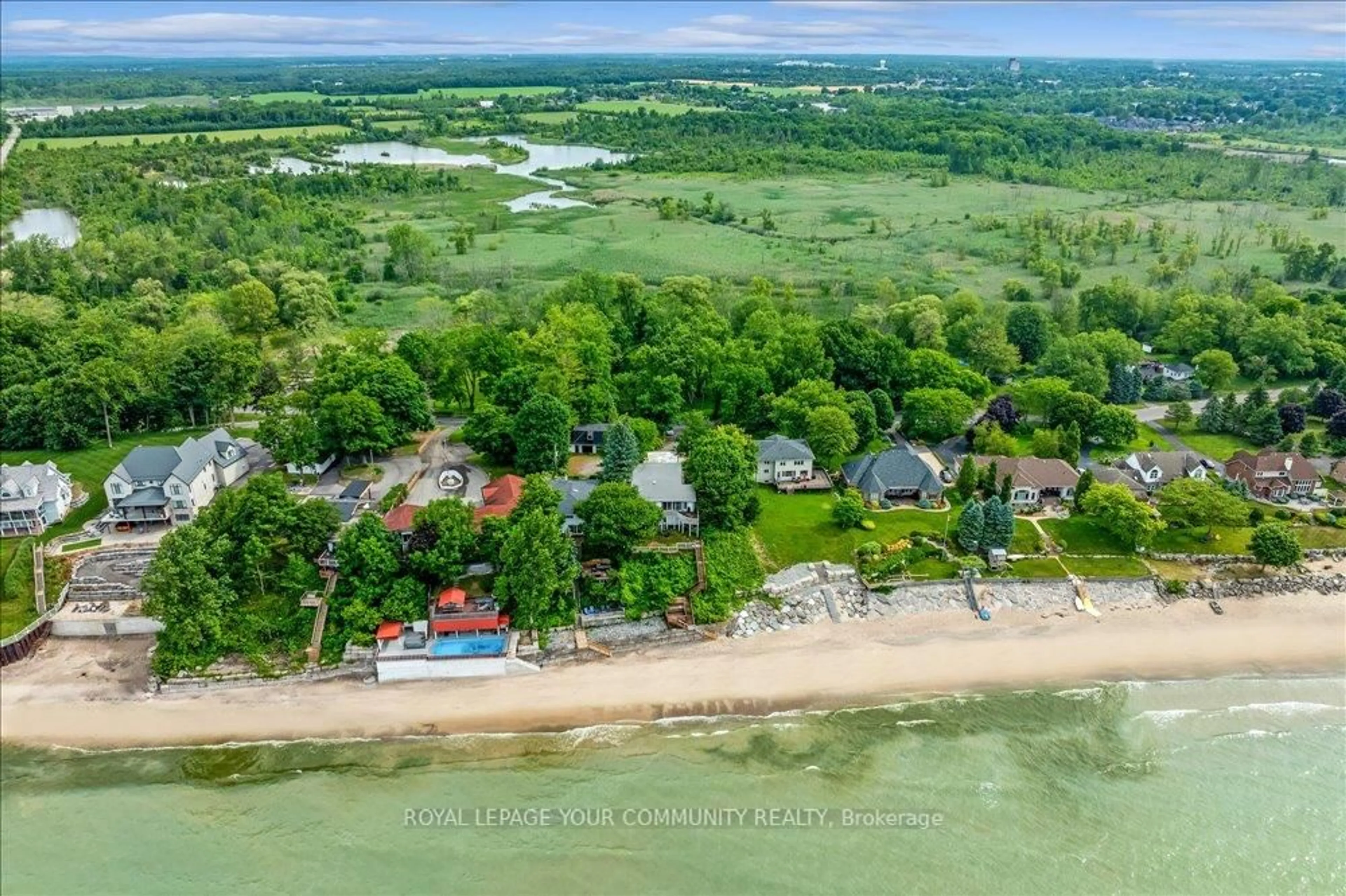 A pic from outside/outdoor area/front of a property/back of a property/a pic from drone, water/lake/river/ocean view for 10349 Lakeshore Rd, Wainfleet Ontario L3K 5V4