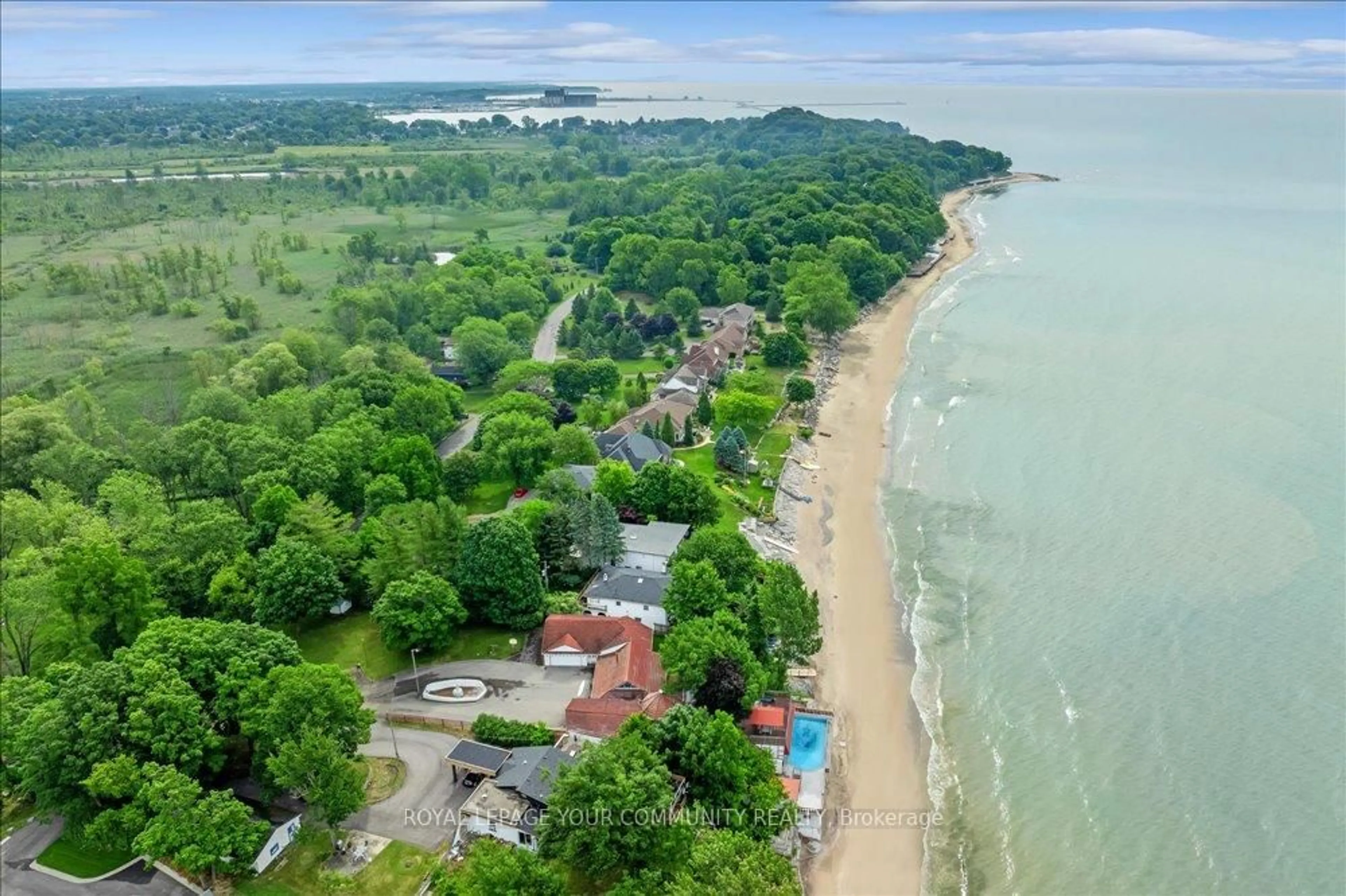 A pic from outside/outdoor area/front of a property/back of a property/a pic from drone, water/lake/river/ocean view for 10349 Lakeshore Rd, Wainfleet Ontario L3K 5V4