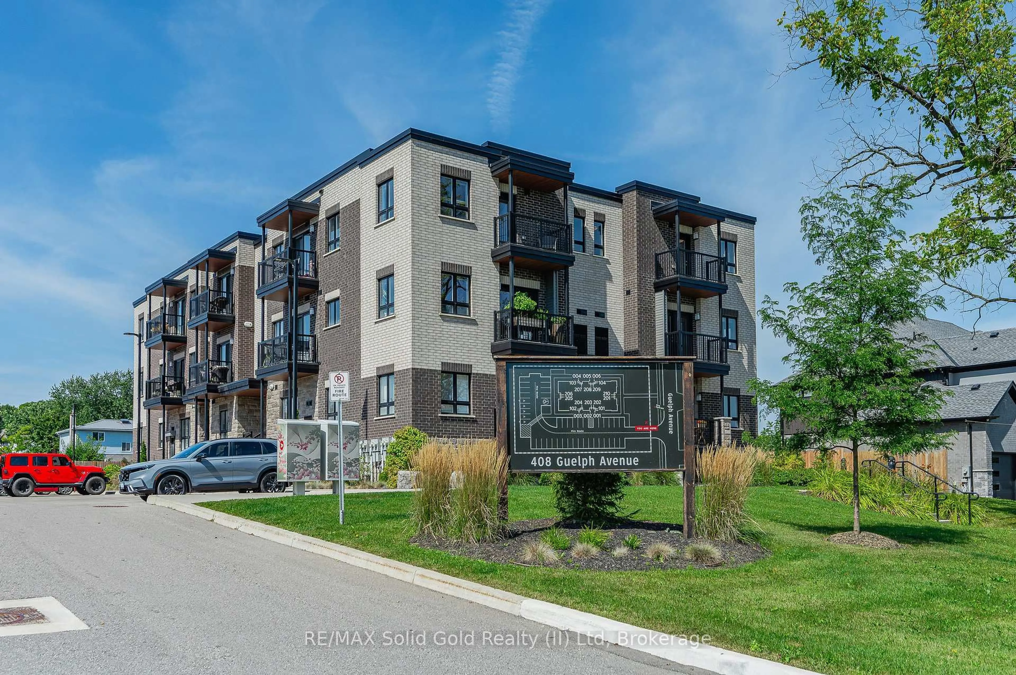 A pic from outside/outdoor area/front of a property/back of a property/a pic from drone, unknown for 408 GUELPH Ave #210, Cambridge Ontario N3C 0H3