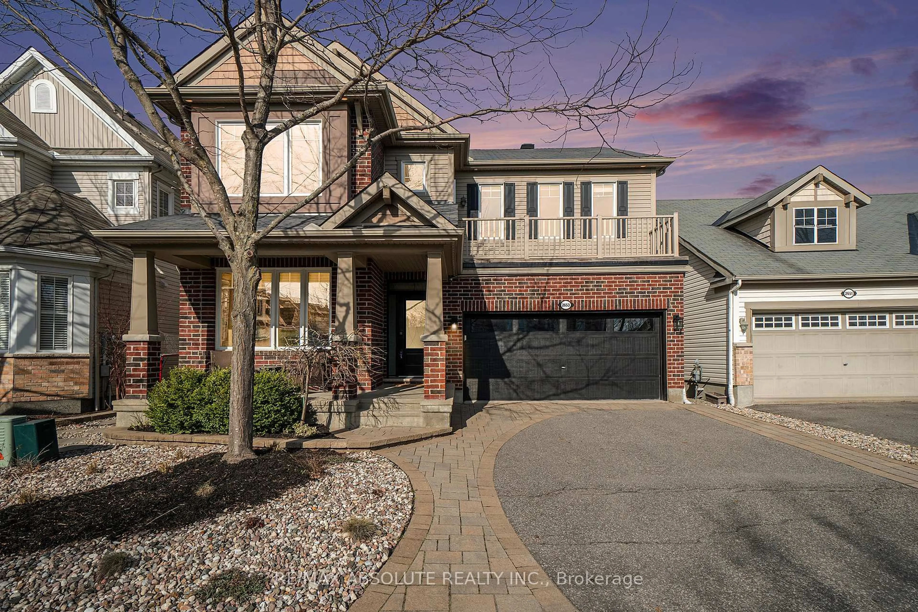 Home with brick exterior material, street for 2653 Fallingwater Circ, Ottawa Ontario K2J 0R6