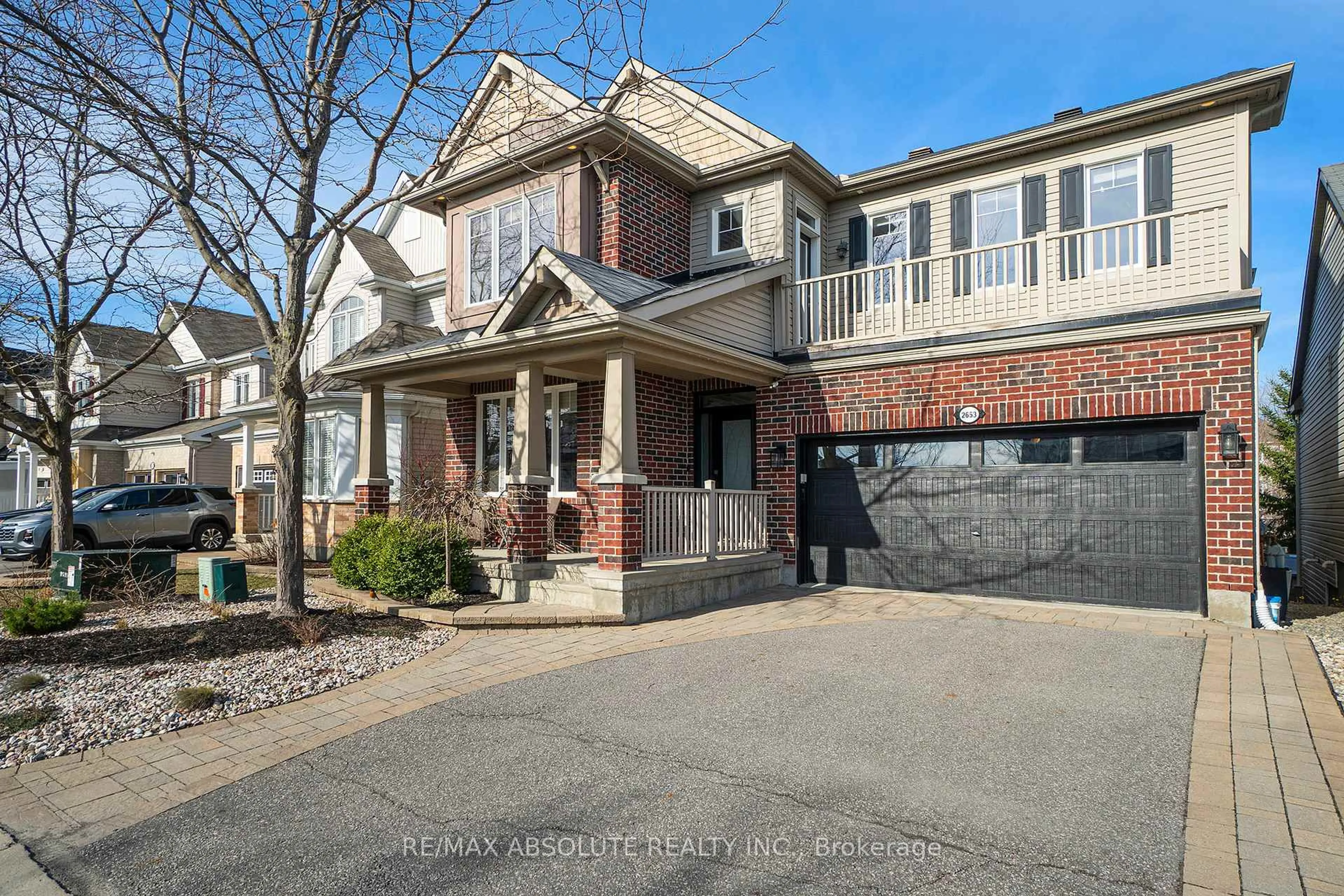 Home with brick exterior material, street for 2653 Fallingwater Circ, Ottawa Ontario K2J 0R6