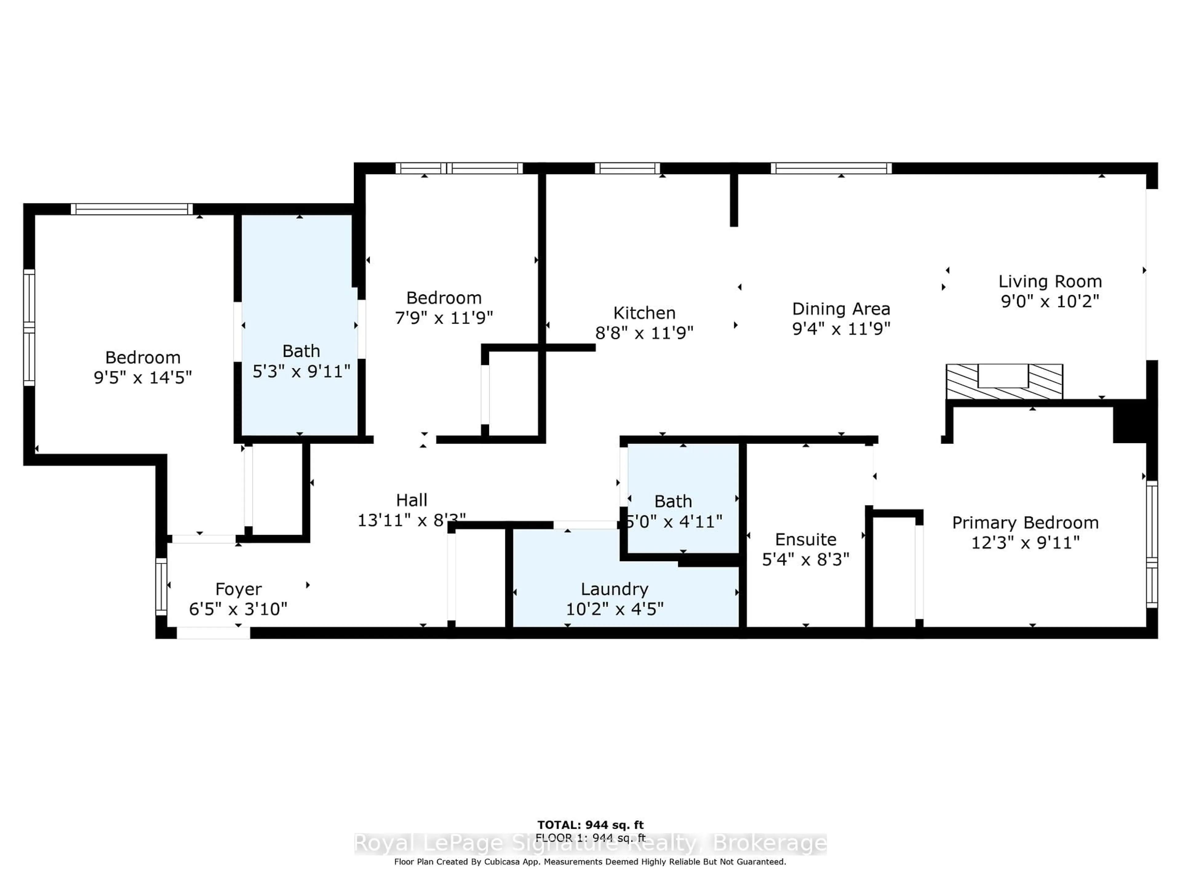 Floor plan for 11 Beausoleil Lane #107, Blue Mountains Ontario L9Y 0H2