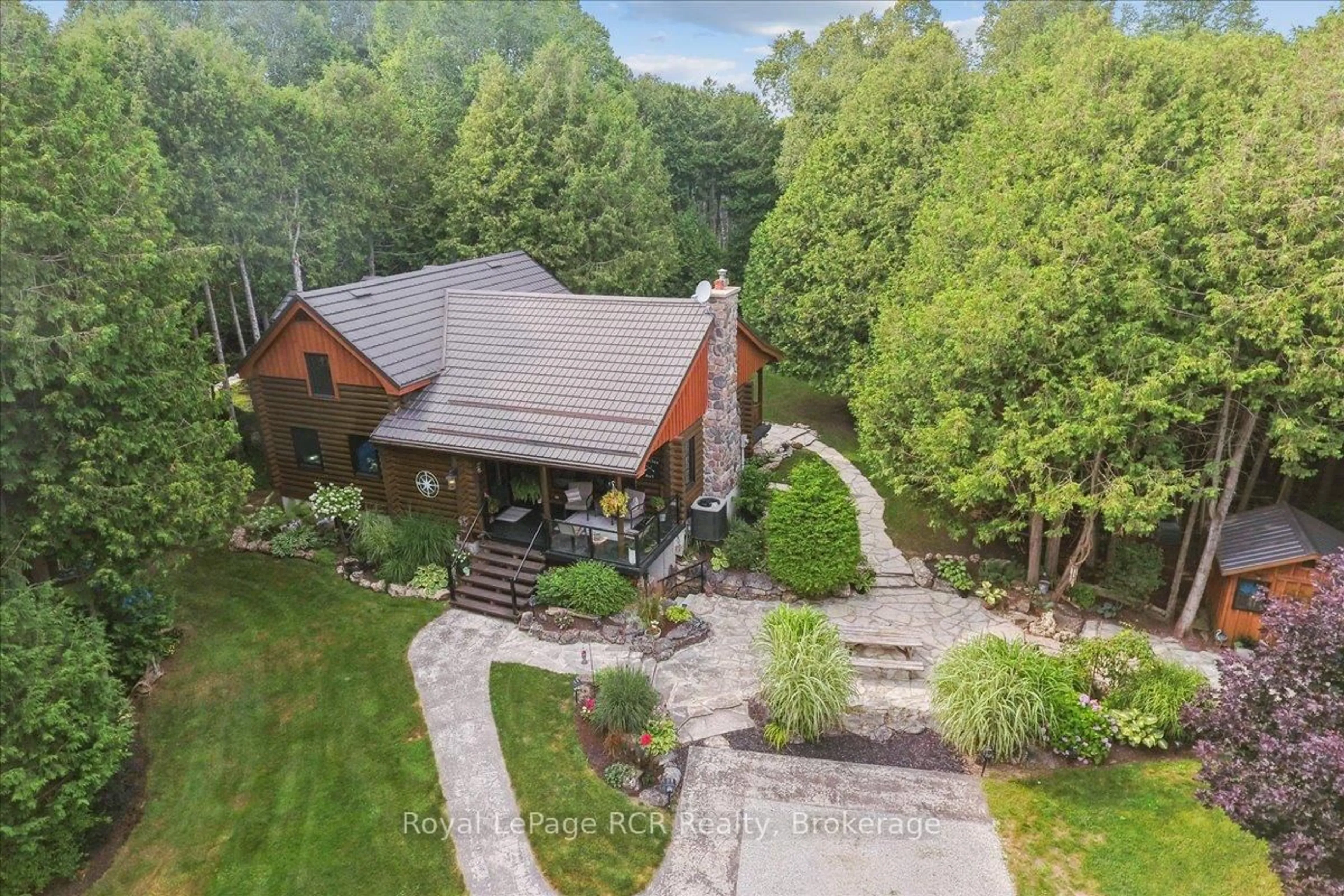 A pic from outside/outdoor area/front of a property/back of a property/a pic from drone, unknown for 342457 CONCESSION 14 Rd, Georgian Bluffs Ontario N0H 2K0