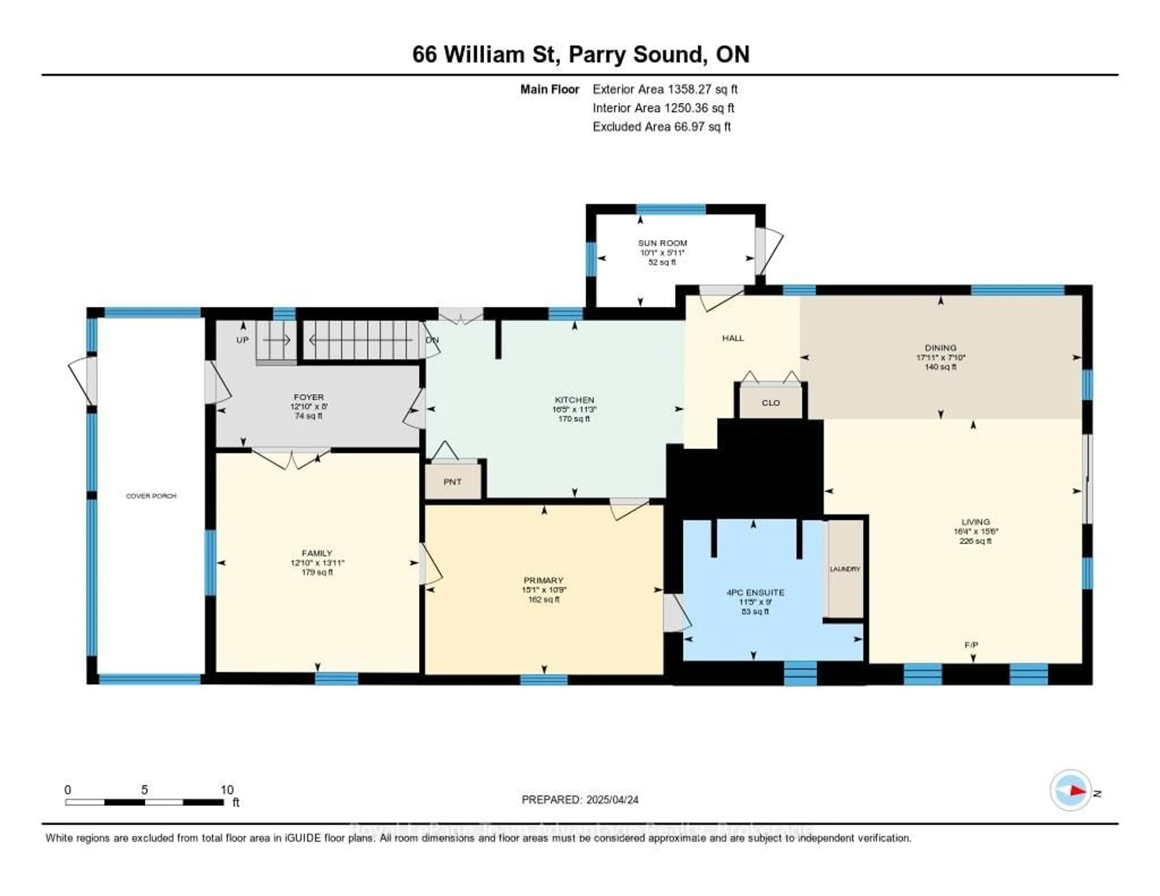 Floor plan for 66 William St, Parry Sound Ontario P2A 1V1
