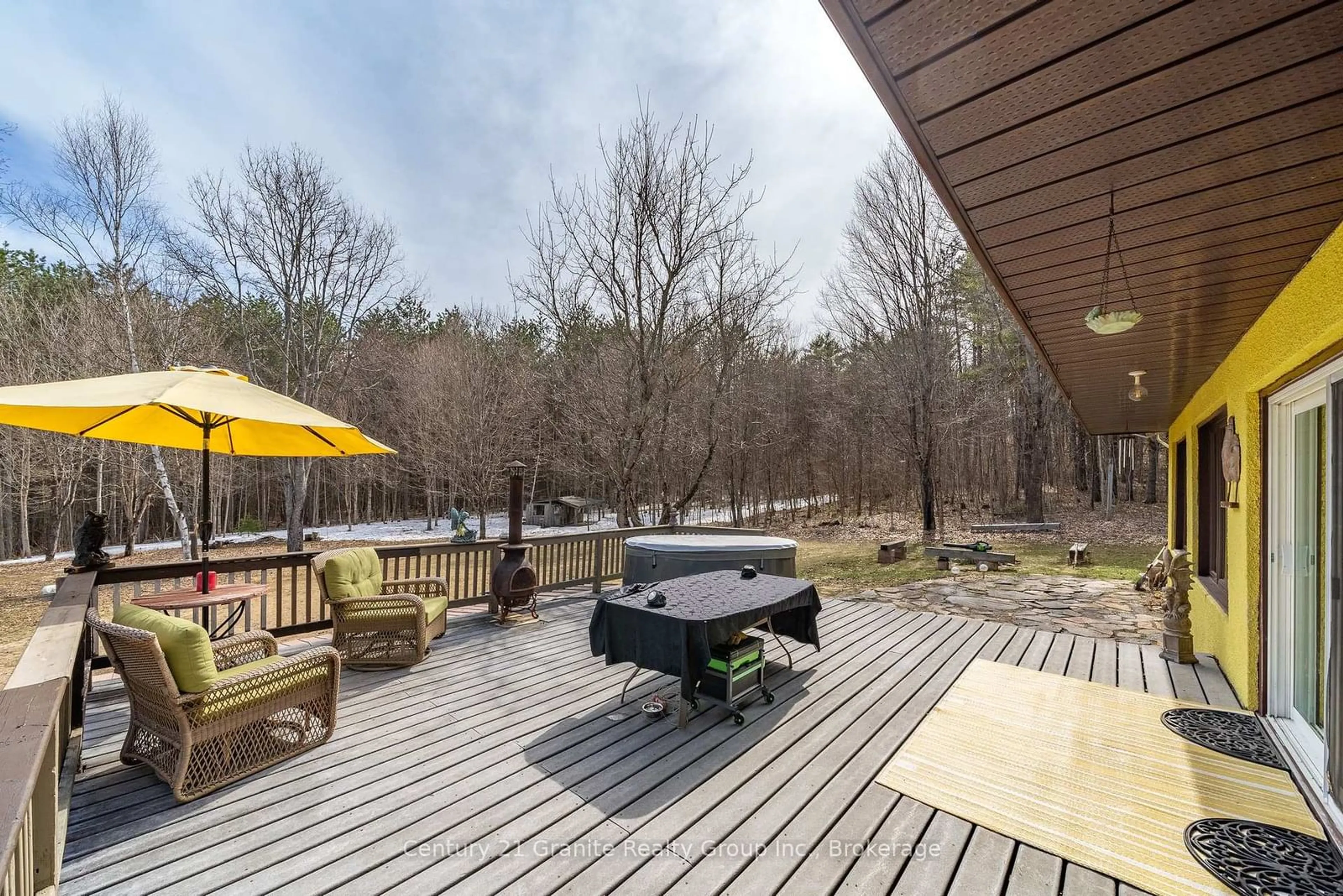 Patio, forest/trees view for 1093 Kushog Lake Rd, Minden Hills Ontario K0M 2K0
