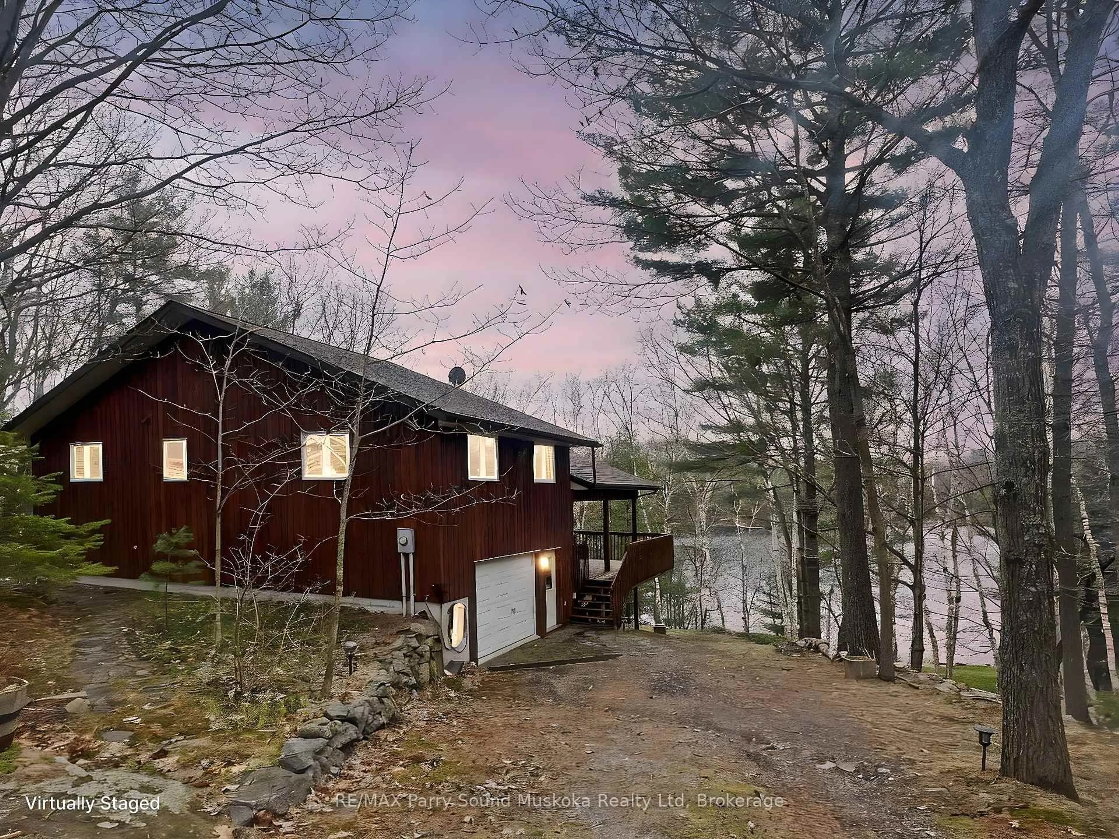 A pic from outside/outdoor area/front of a property/back of a property/a pic from drone, unknown for 38 Shebeshekong Estates Rd, Carling Ontario P0G 1G0