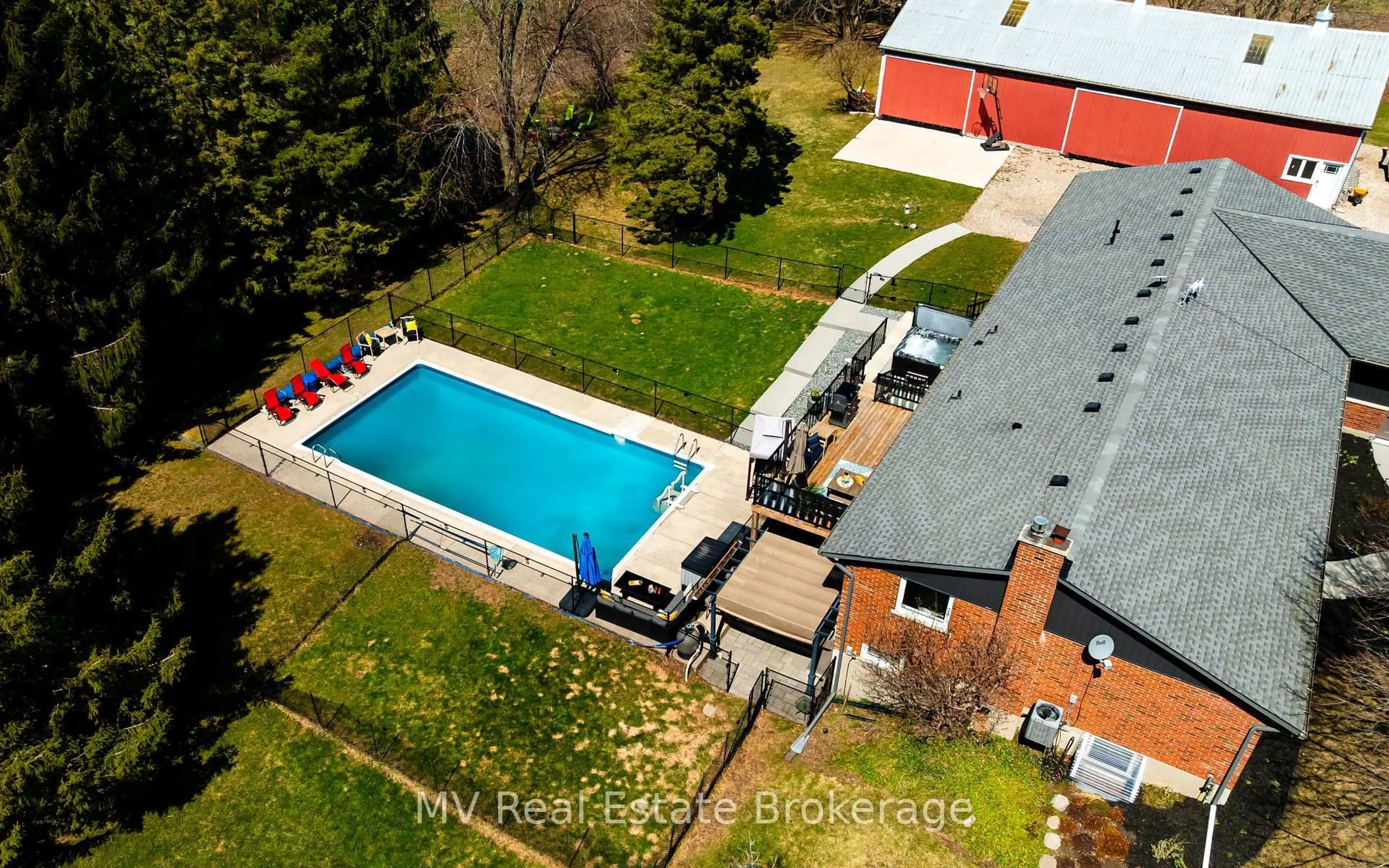A pic from outside/outdoor area/front of a property/back of a property/a pic from drone, water/lake/river/ocean view for 8378 Wellington Road 22 N/A, Centre Wellington Ontario N0B 2K0