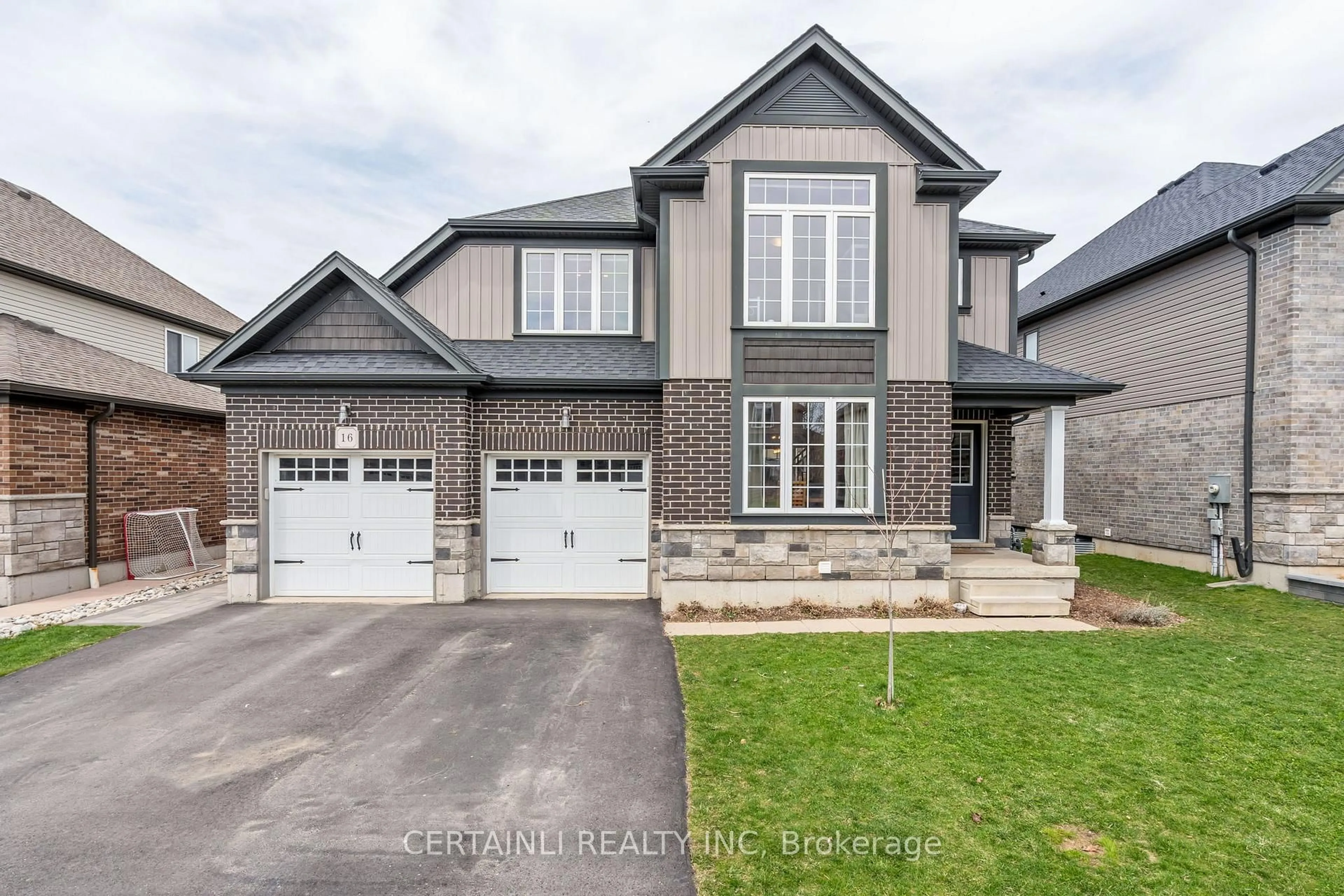 Home with brick exterior material, street for 16 Anderson Cres, Stratford Ontario N5A 3S5
