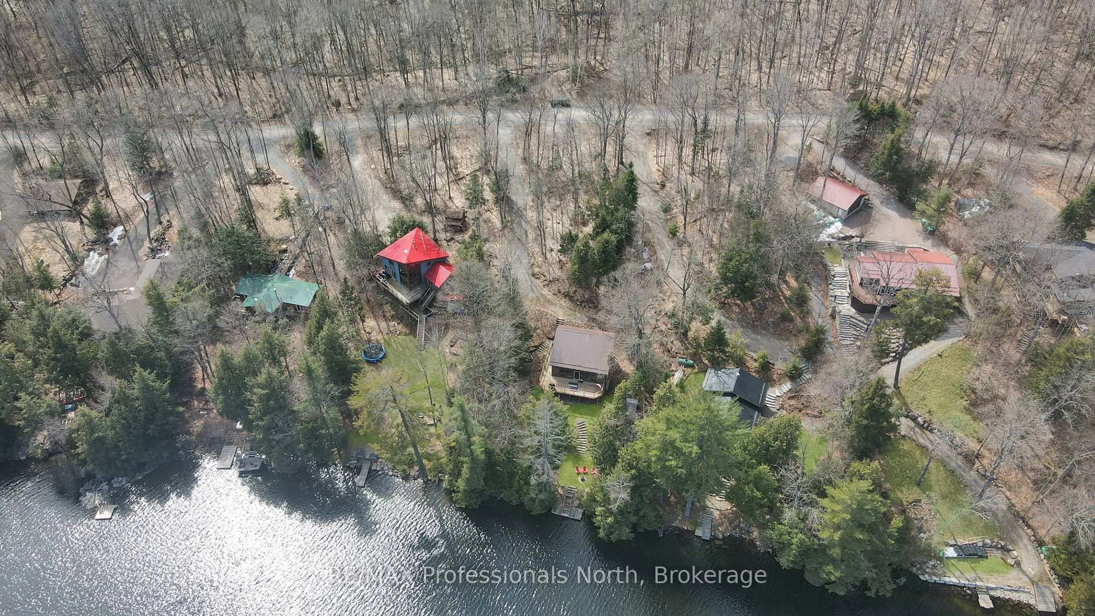 A pic from outside/outdoor area/front of a property/back of a property/a pic from drone, water/lake/river/ocean view for 1564 Parsons Rd, Dysart et al Ontario K0M 1S0