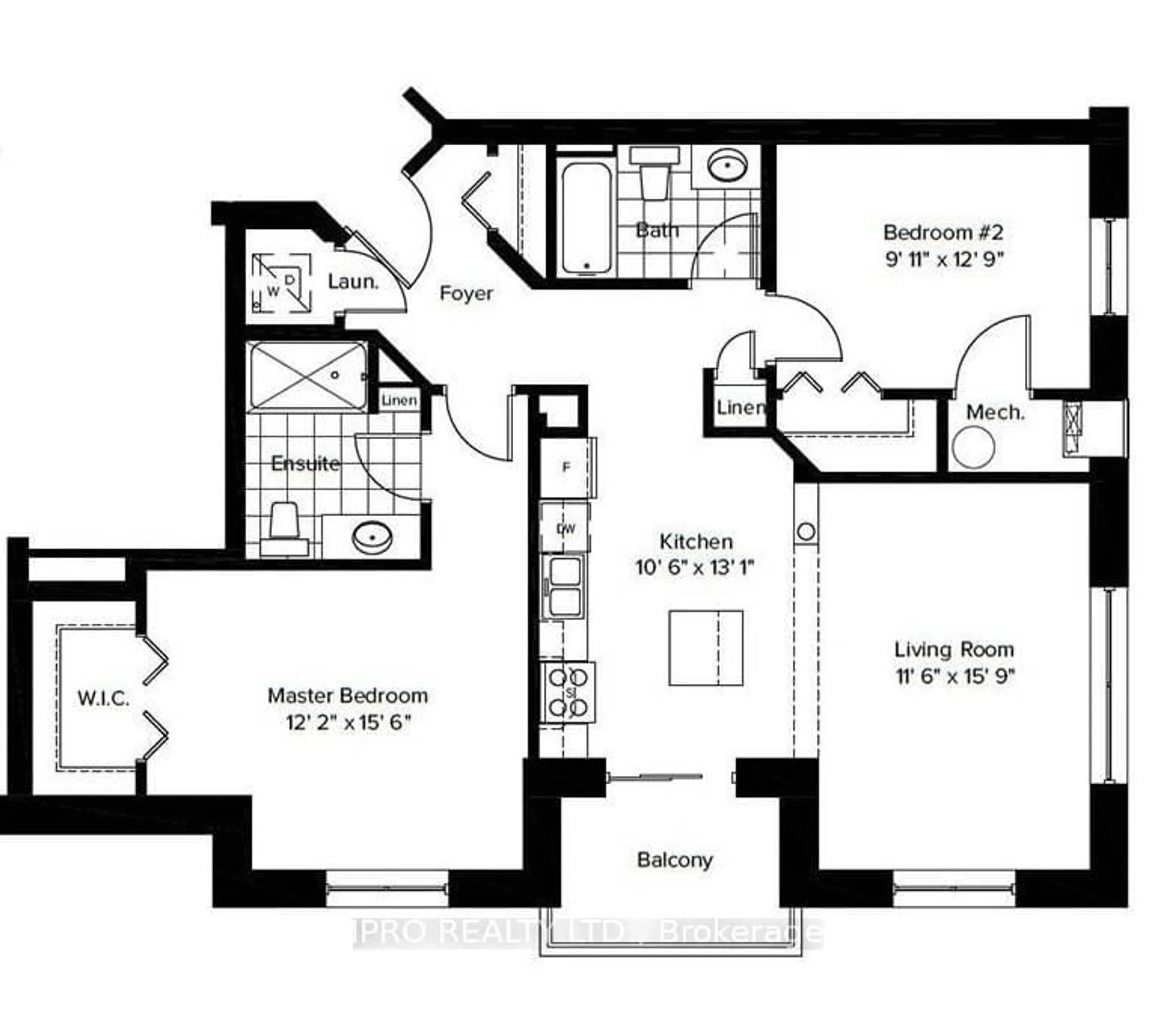 Floor plan for 778 Laurelwood Dr #613, Waterloo Ontario N2V 0G3