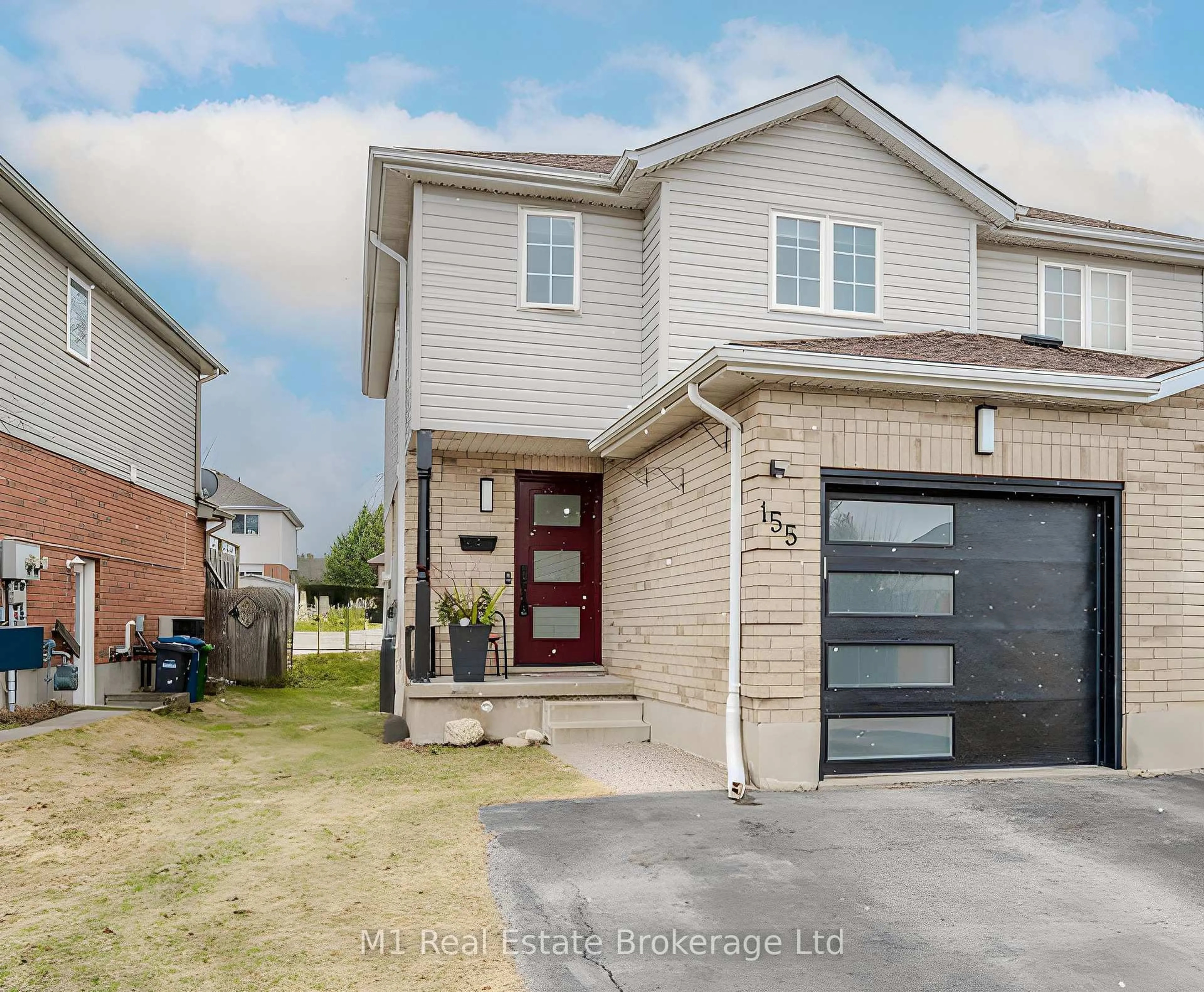 Home with brick exterior material, street for 155 Stephanie Dr, Guelph Ontario N1K 1X7