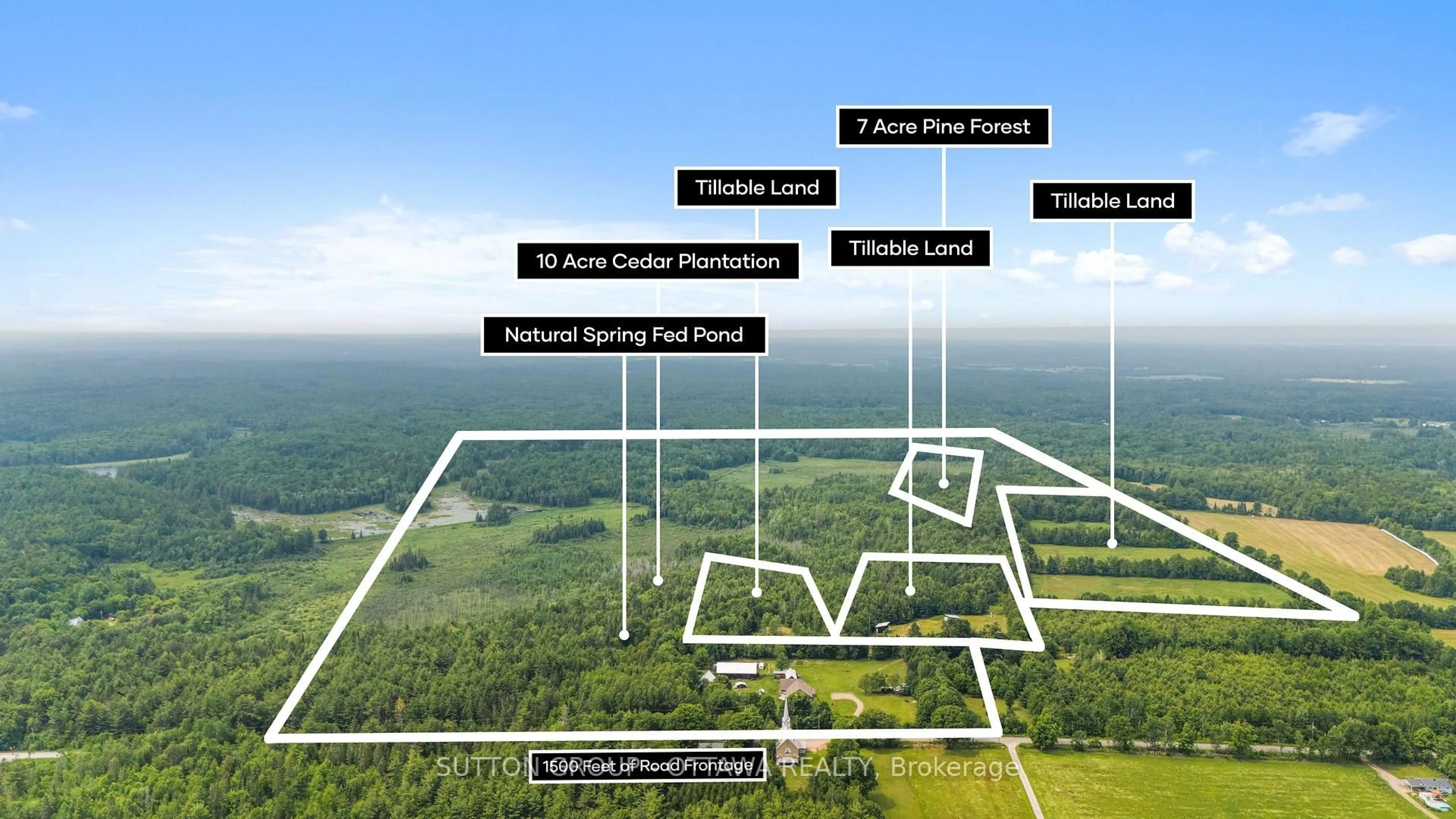 A pic from outside/outdoor area/front of a property/back of a property/a pic from drone, forest/trees view for 1448 Woito Station Rd, Pembroke Ontario K8A 6W6
