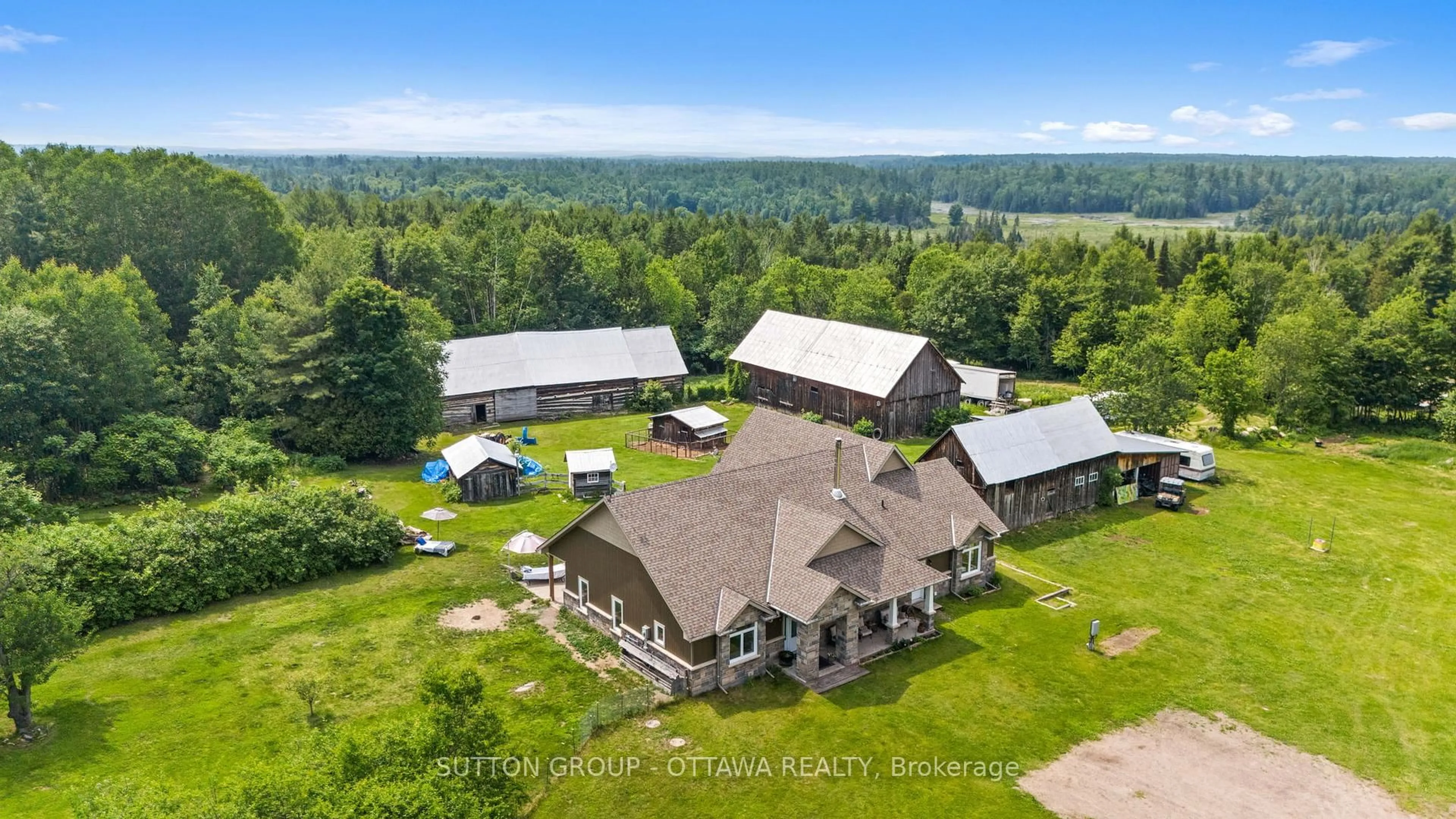 A pic from outside/outdoor area/front of a property/back of a property/a pic from drone, mountain view for 1448 Woito Station Rd, Pembroke Ontario K8A 6W6