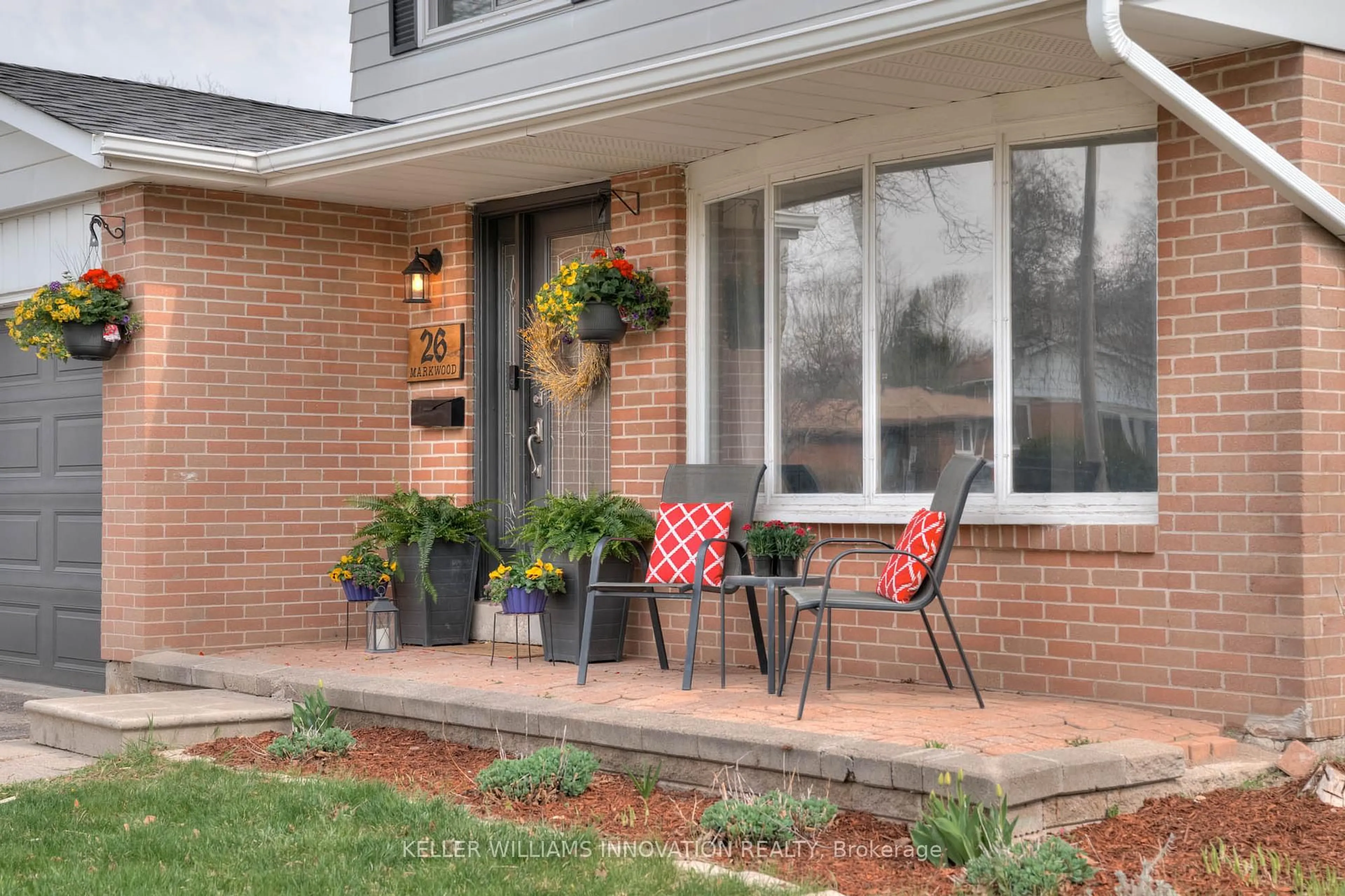 Home with brick exterior material, street for 26 Markwood Dr, Kitchener Ontario N2M 2H5