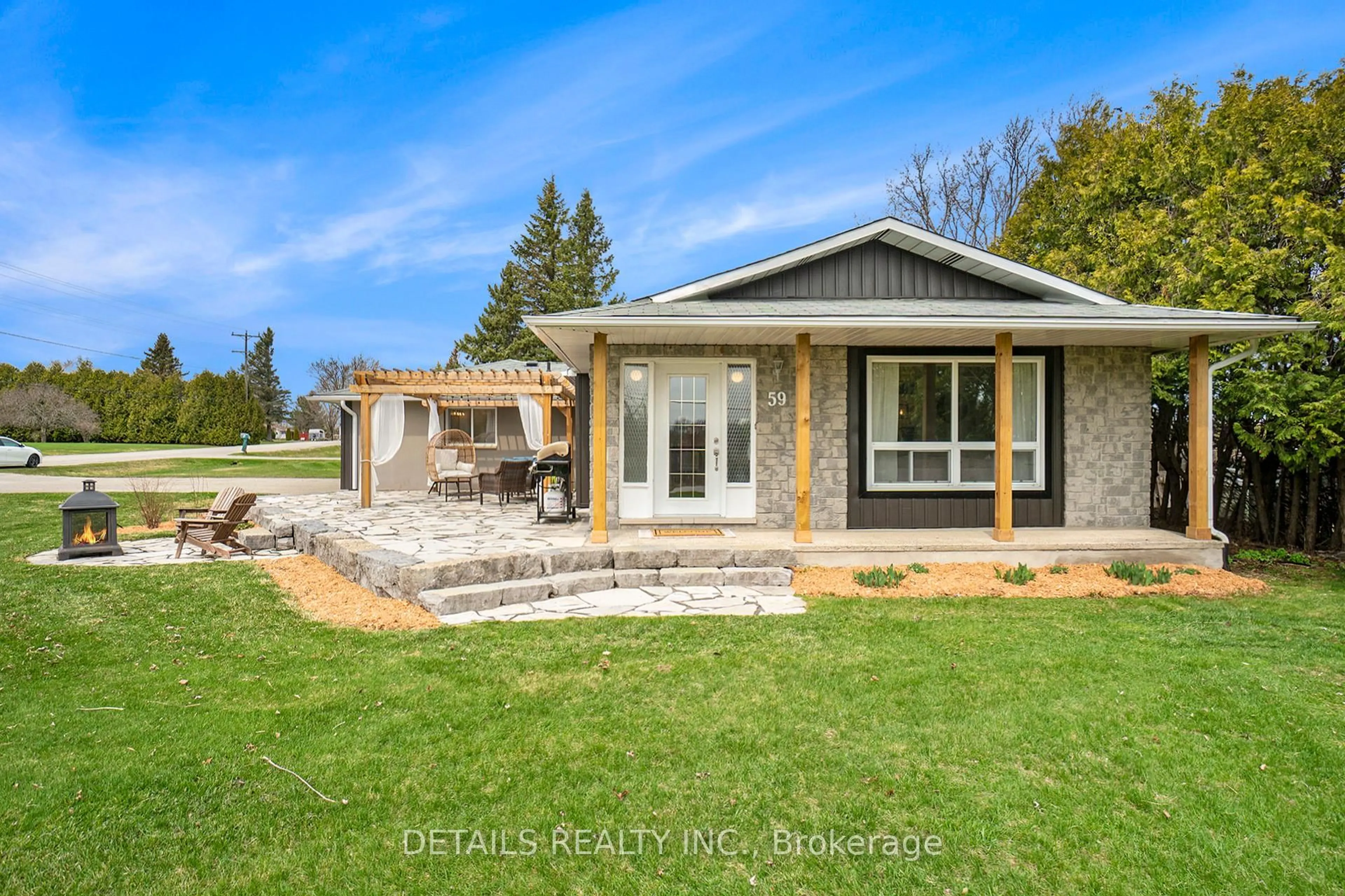 A pic from outside/outdoor area/front of a property/back of a property/a pic from drone, unknown for 59 Poonamalie Rd, Rideau Lakes Ontario K7A 0E8